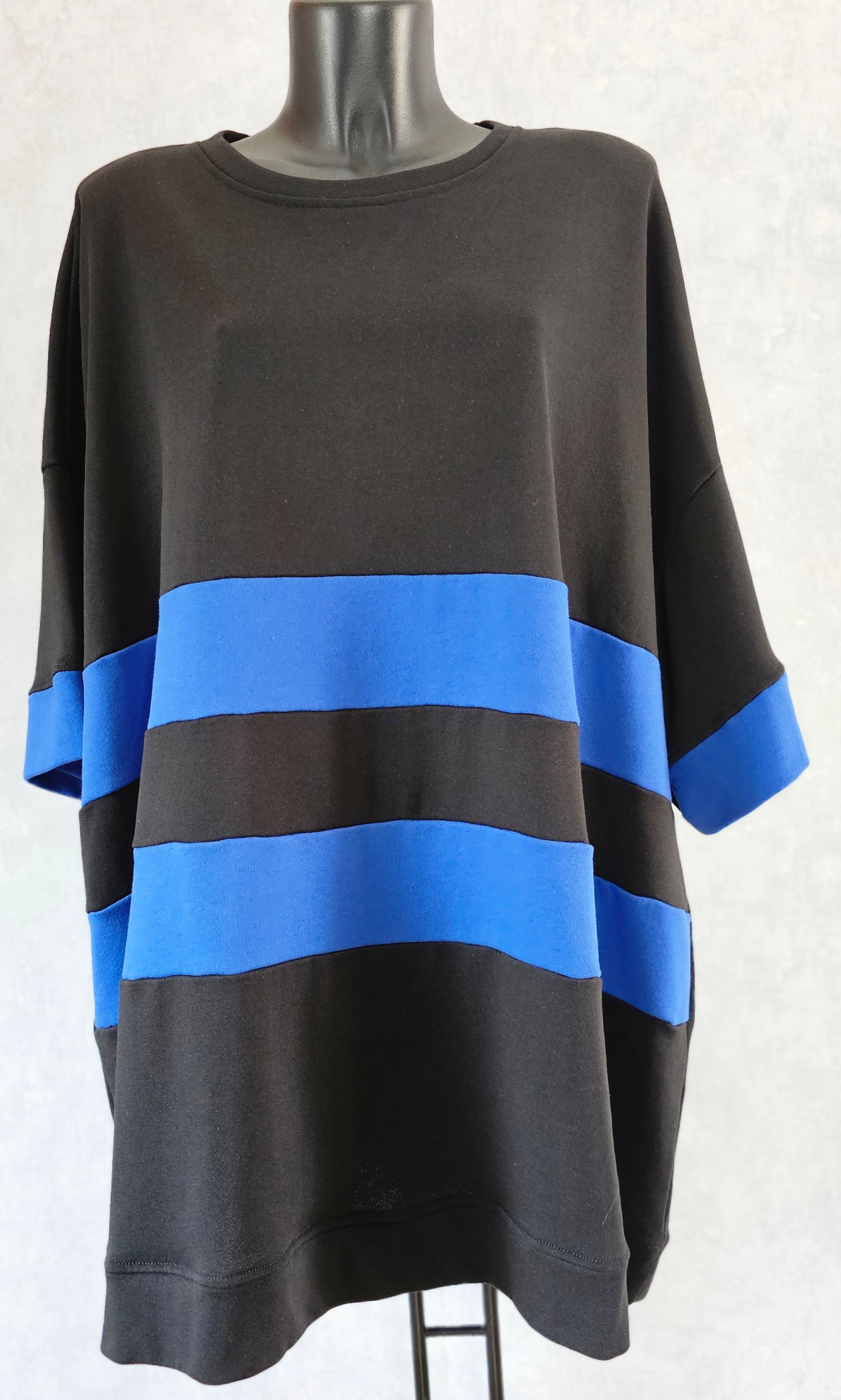 Oversize Damen Tunika mit Streifen