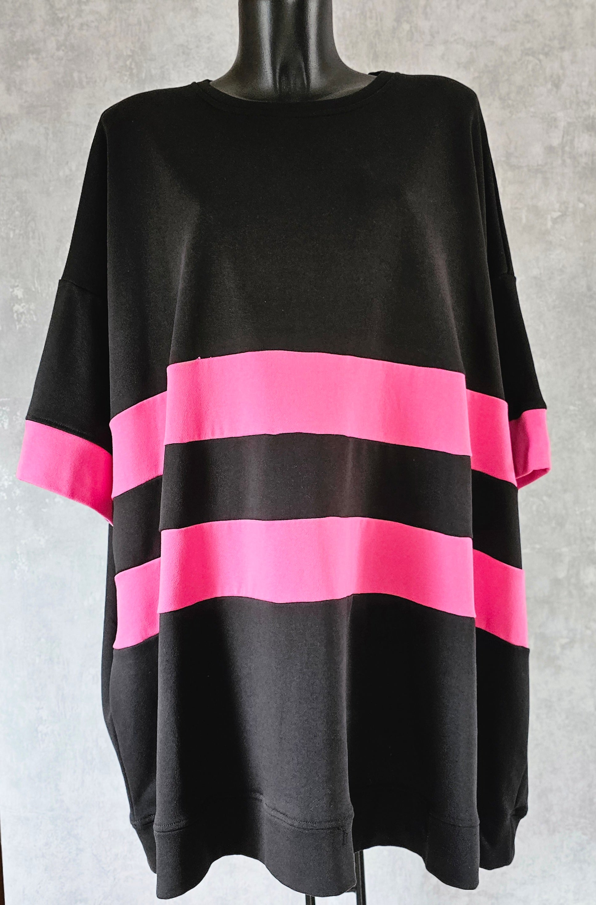 Oversize Damen Tunika mit Streifen
