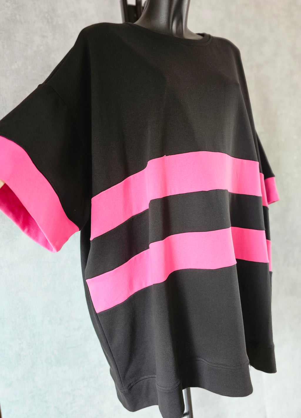 Oversize Damen Tunika mit Streifen