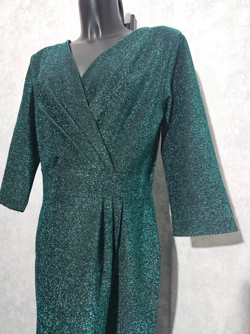 Festliches Glitzerkleid – Grün | 50