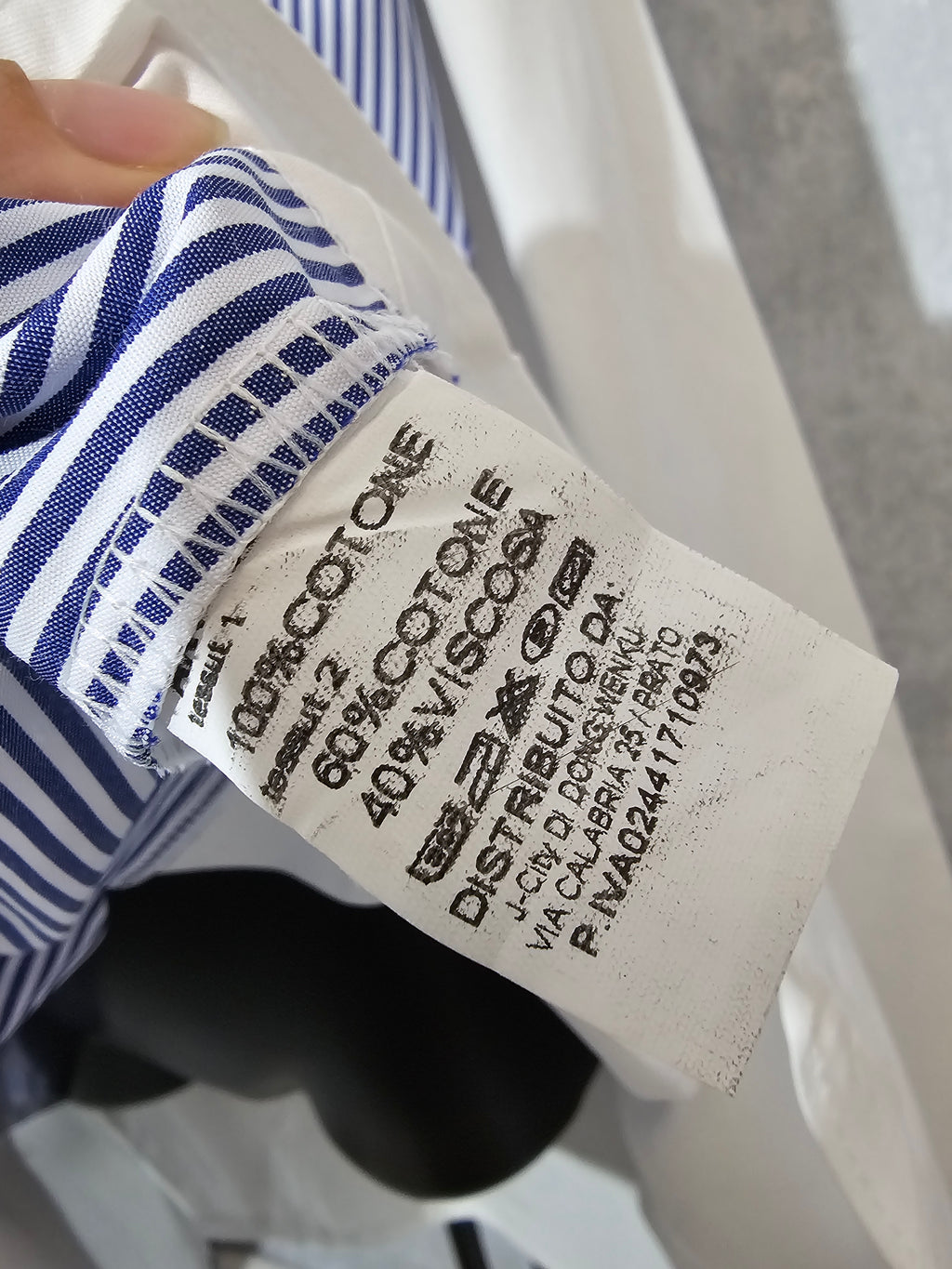 Oversize Damenbluse gestreift | Blau-Weiß | Lange Hemdbluse | Lockere Passform