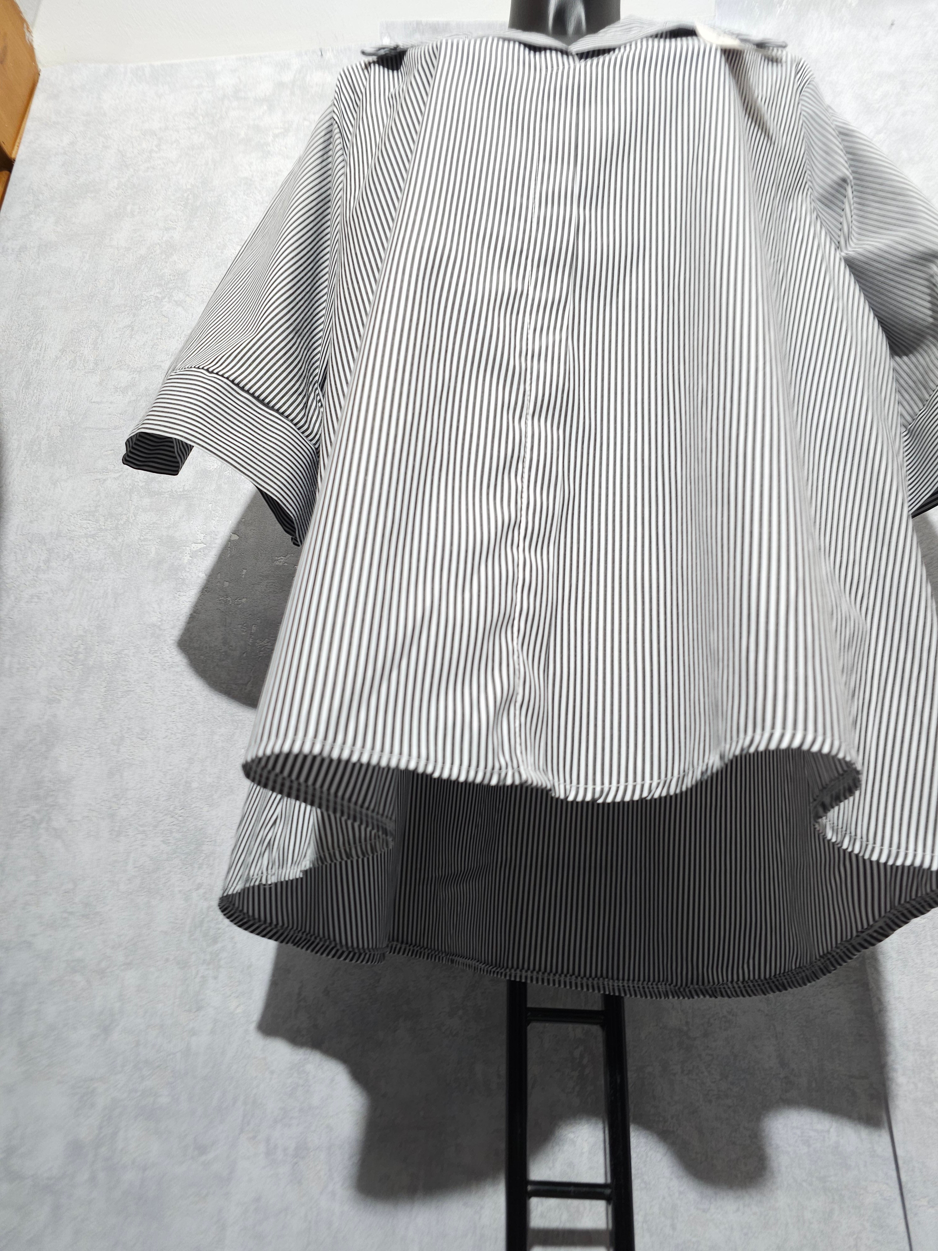 Gestreifte Oversize Bluse / Tunika – Made in Italy bis 3xl