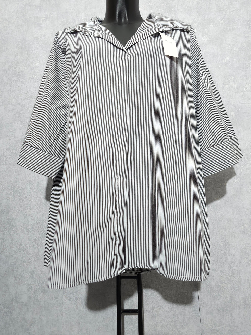 Gestreifte Oversize Bluse / Tunika – Made in Italy bis 3xl