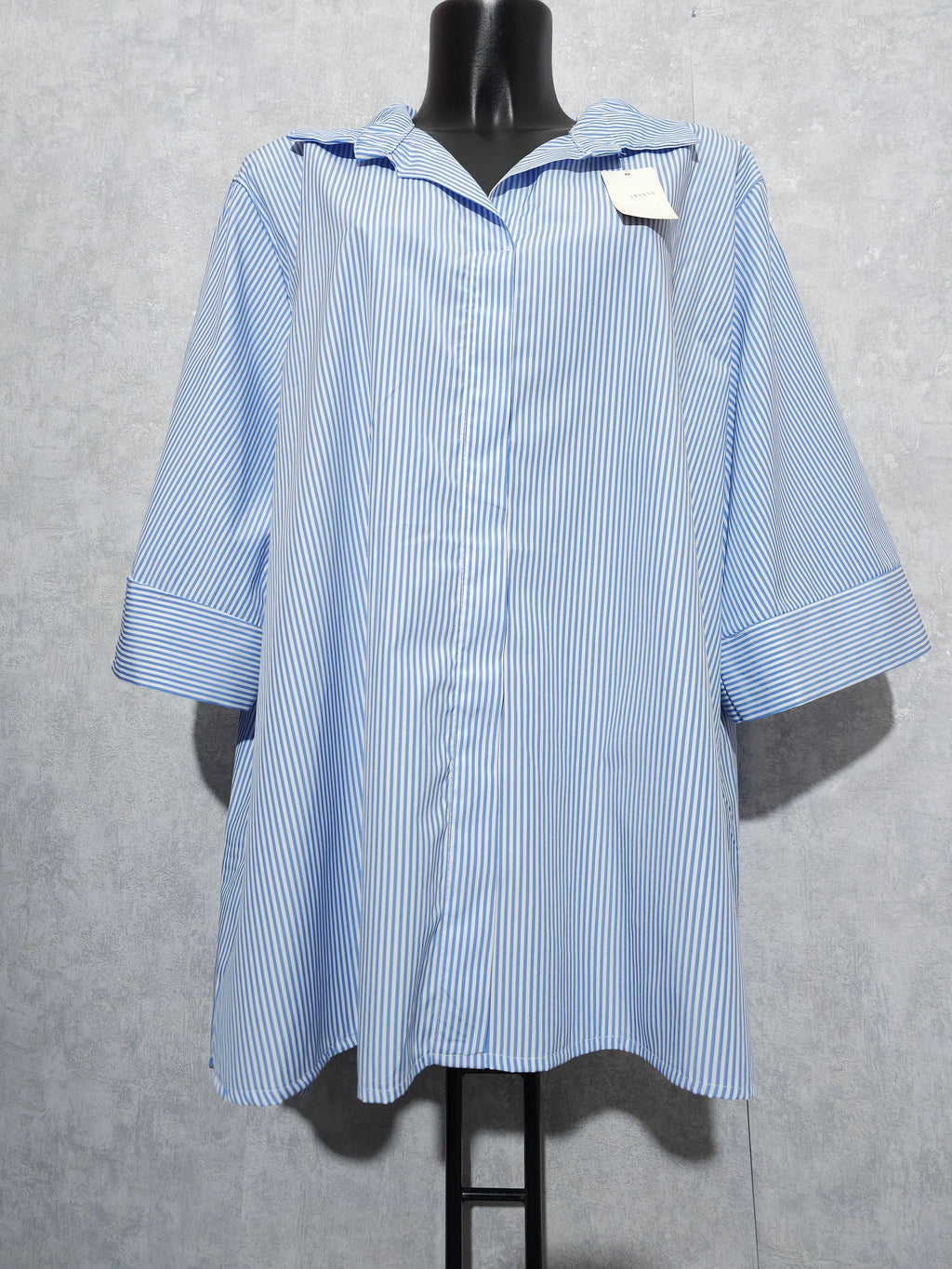 Gestreifte Oversize Bluse / Tunika – Made in Italy bis 3xl