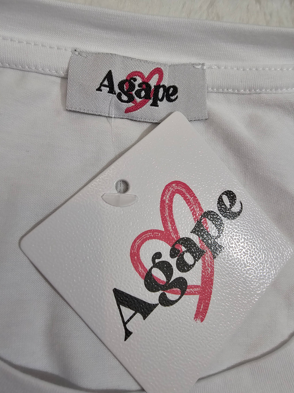 Made in Italy Damen T-Shirt mit Teddy-Motiv | Premium Baumwolle | Edles Design mit Perlen