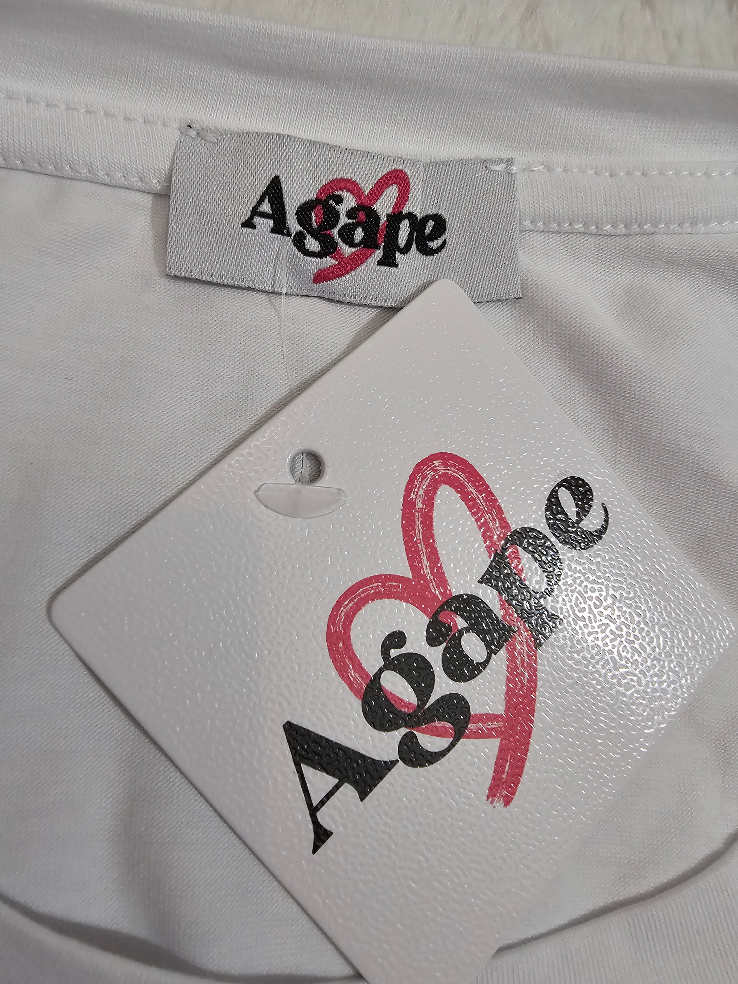 Made in Italy Damen T-Shirt mit Teddy-Motiv | Premium Baumwolle | Edles Design mit Perlen