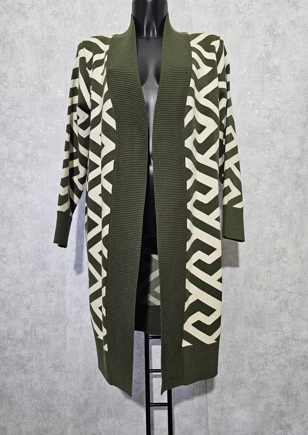 Eleganter langer Cardigan  – hochwertig, weich & warm –  L/XL