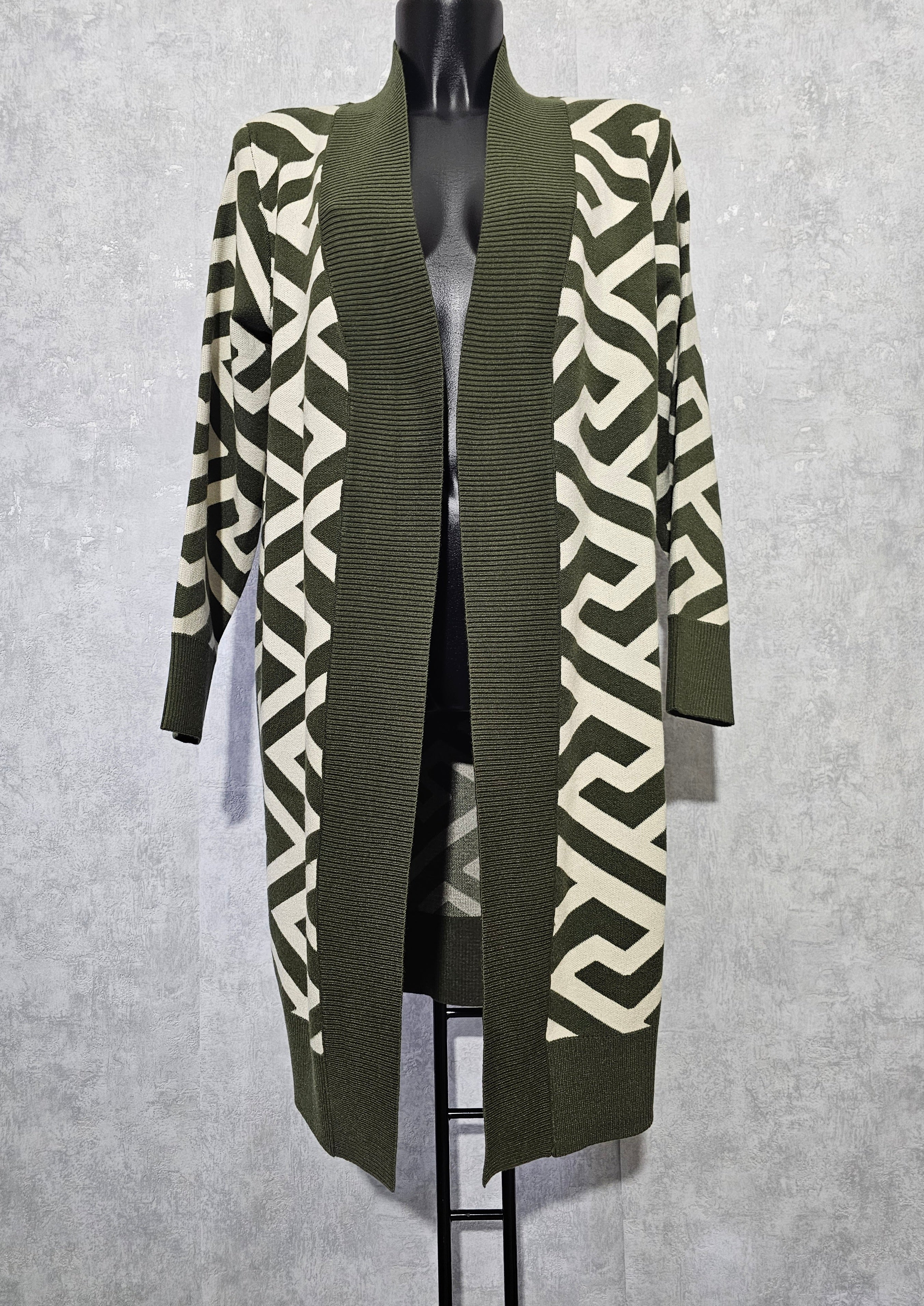 Eleganter langer Cardigan  – hochwertig, weich & warm –  L/XL