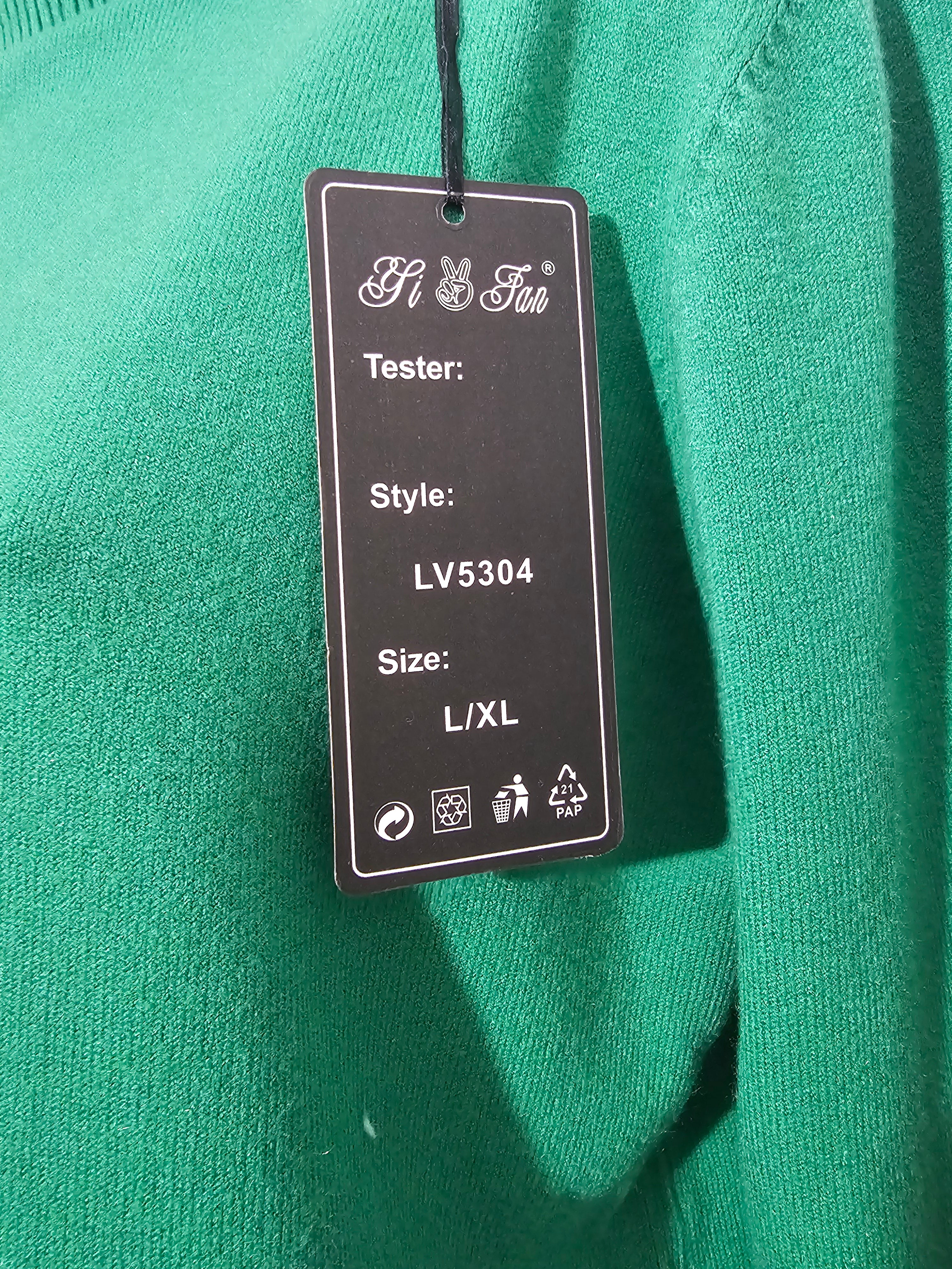 Grüner Rollkragenpullover – weich, warm & hochwertig – L/X