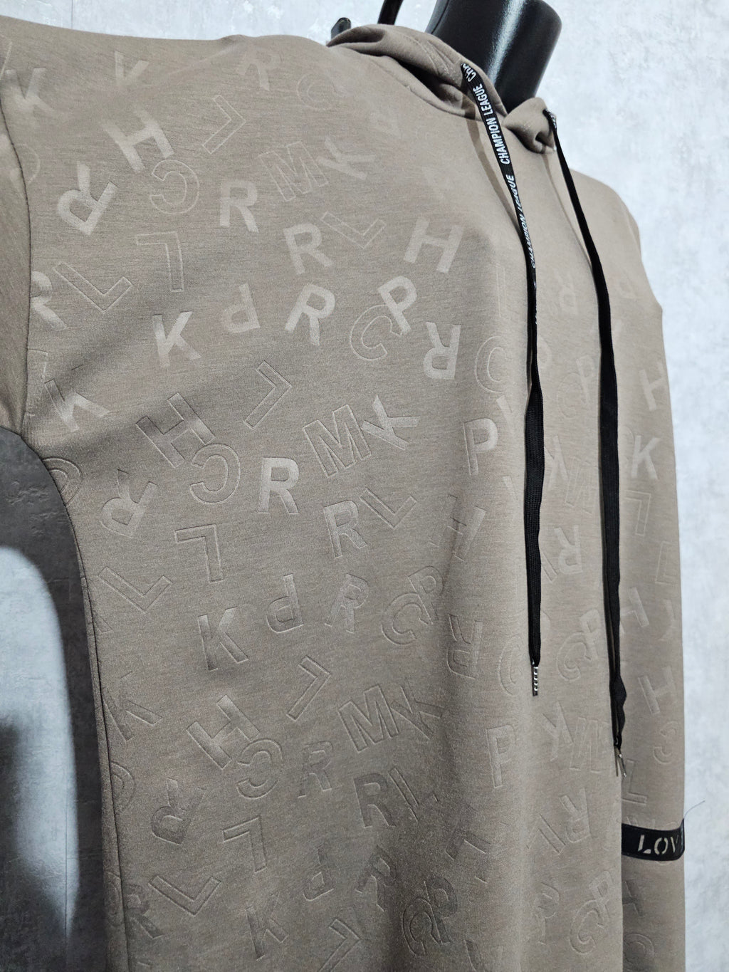 Long-Hoodie Oversize XL-3XL • Kapuzenpullover • Made in Italy – Beige / Rot / Schwarz