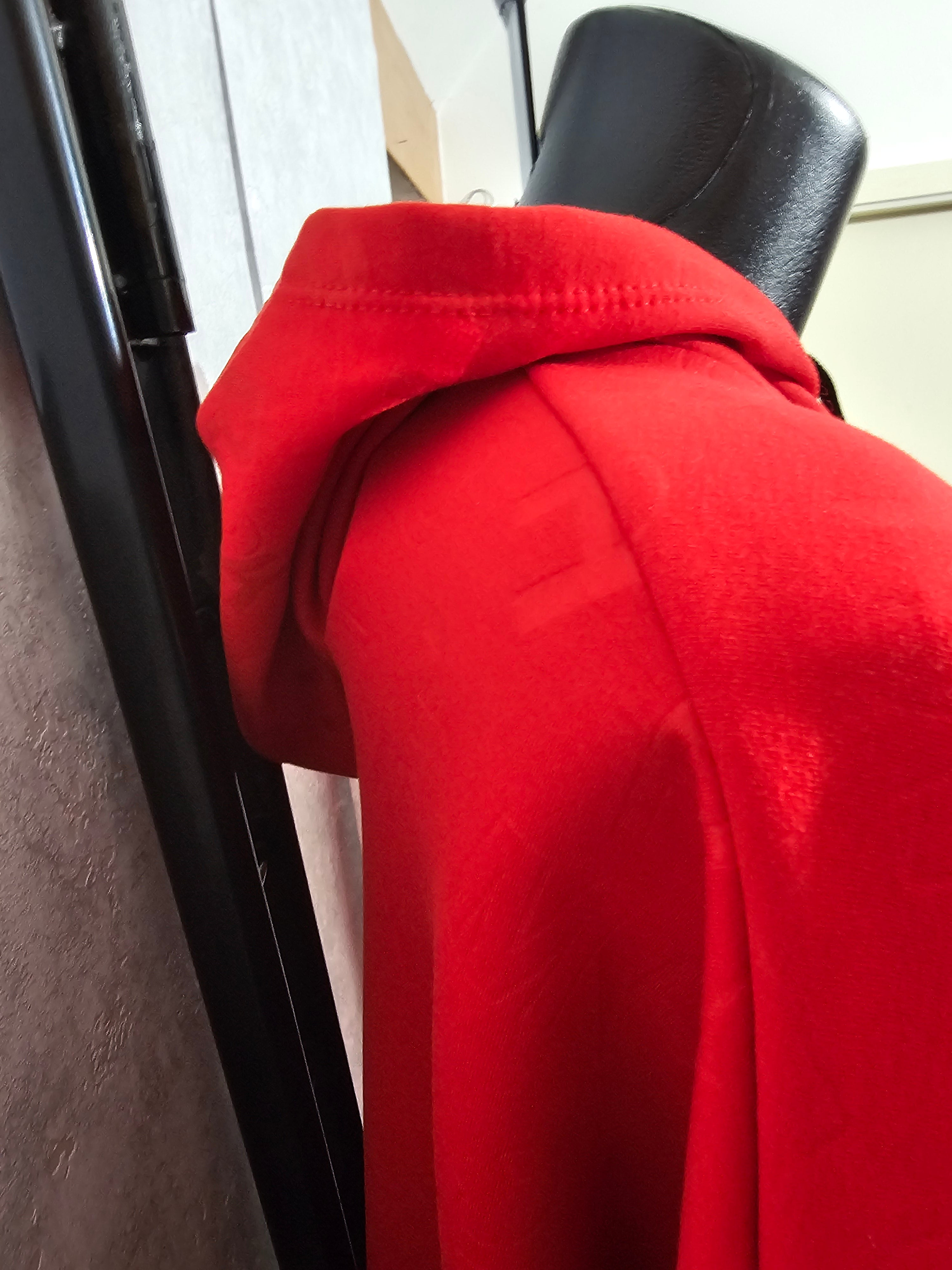 Long-Hoodie Oversize XL-3XL • Kapuzenpullover • Made in Italy – Beige / Rot / Schwarz