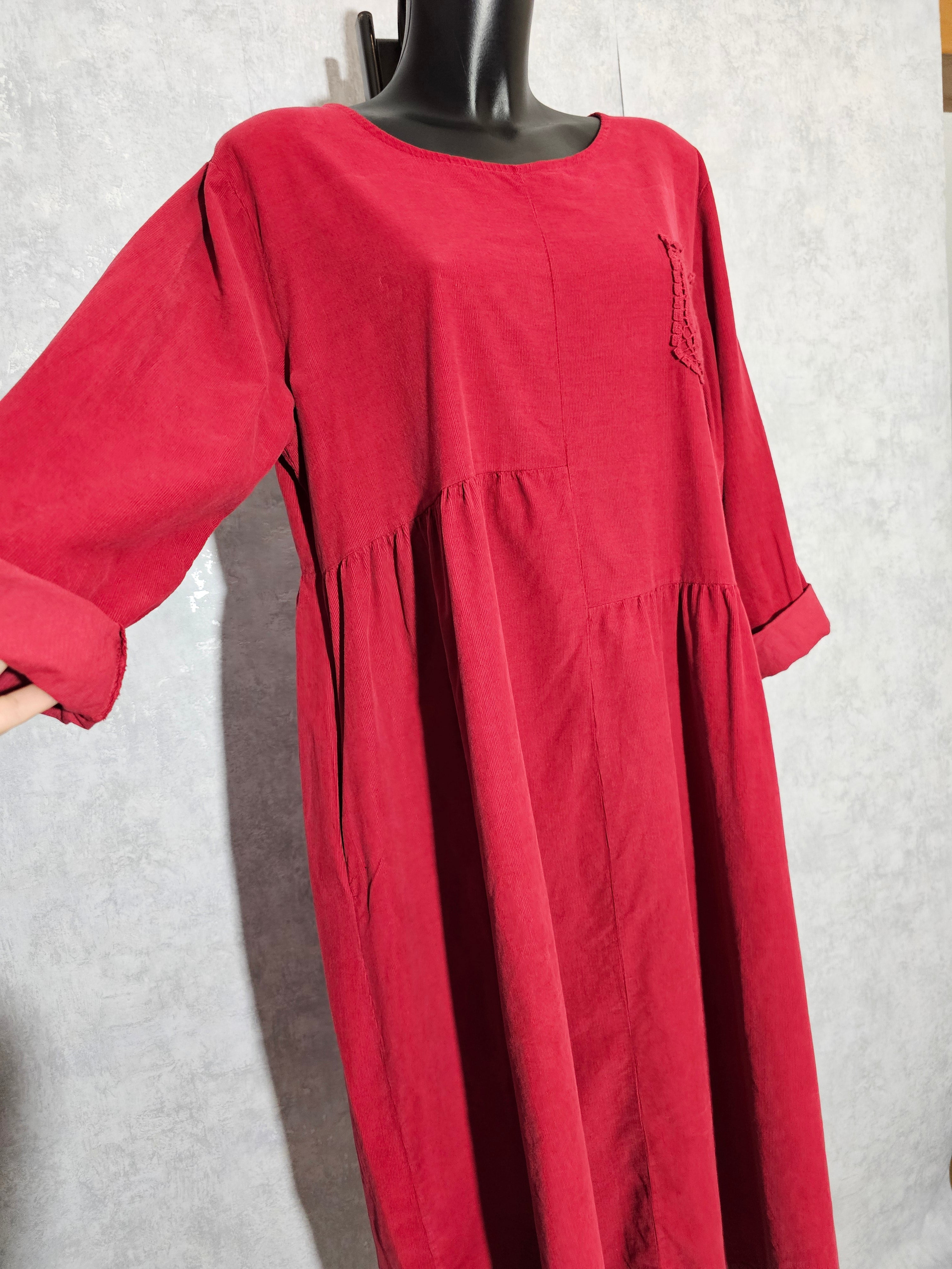 Damenkleid aus 100% Baumwolle – Oversize mit Taschen