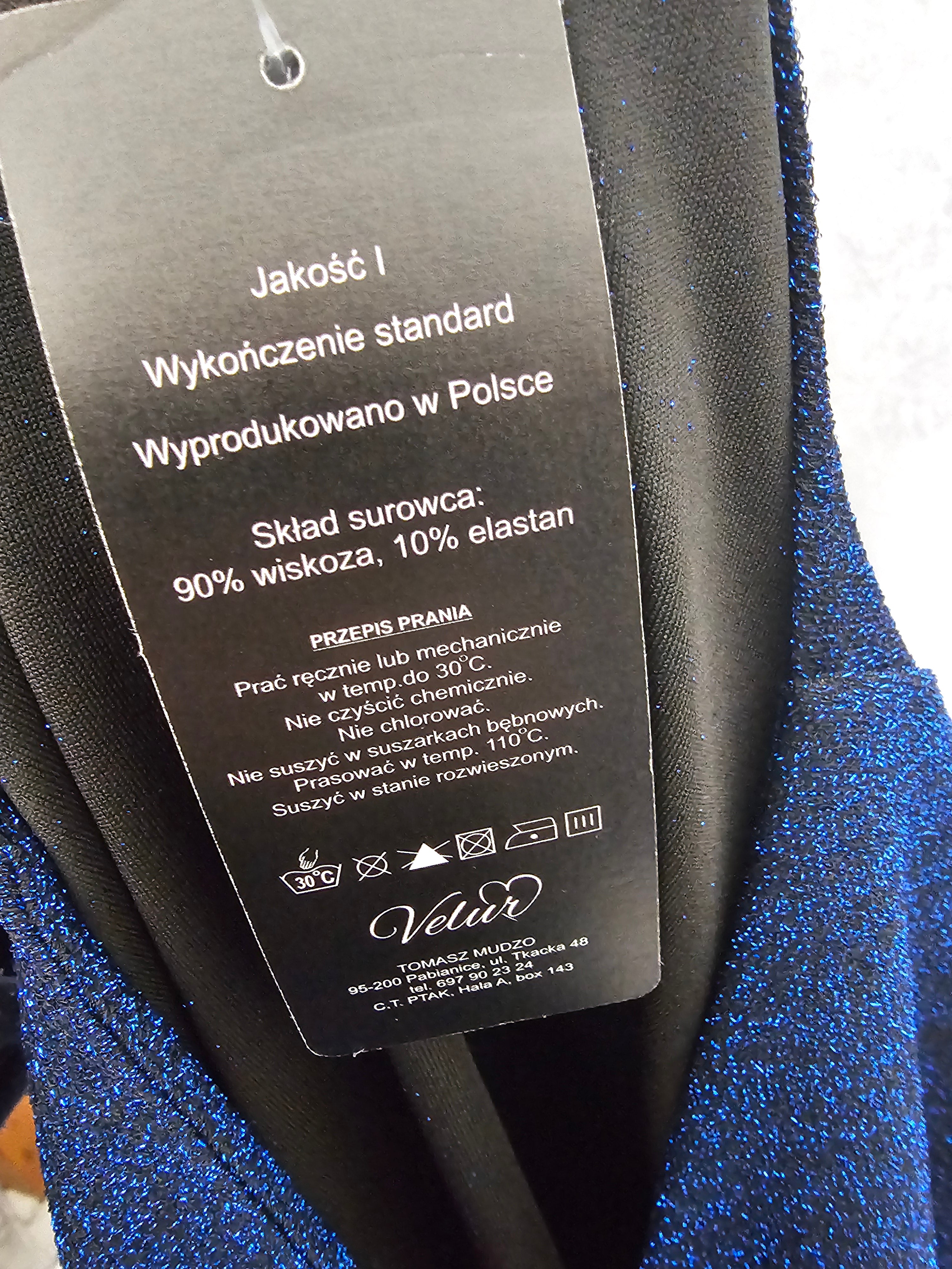 Festliches Glitzerkleid – Blau | 48 & 52