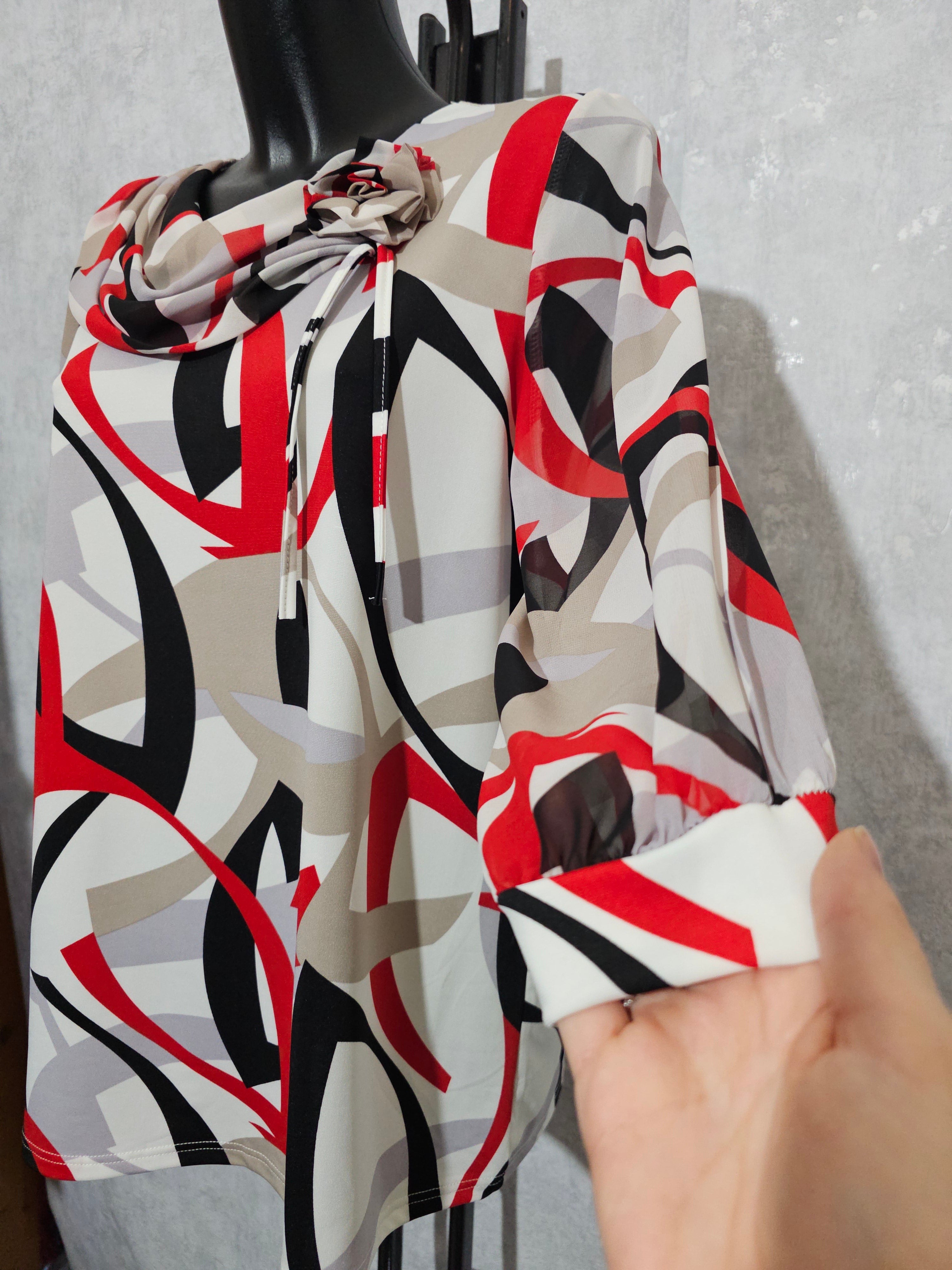 Elegante Damenbluse mit Muster – Lockerer Schnitt | L–4XL