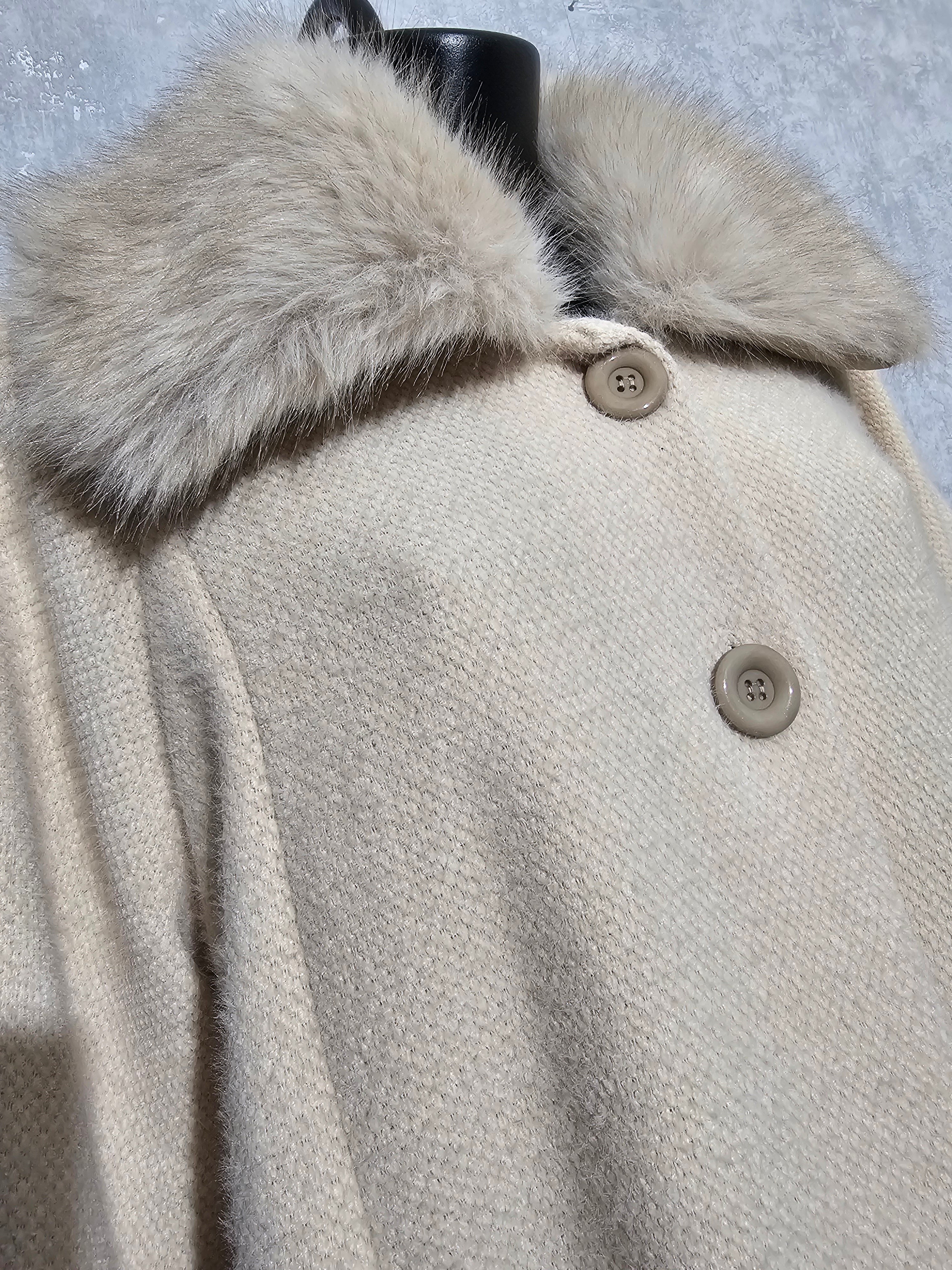 Elegante Damen-Winterjacke mit Kunstfell, Beige M-XXL