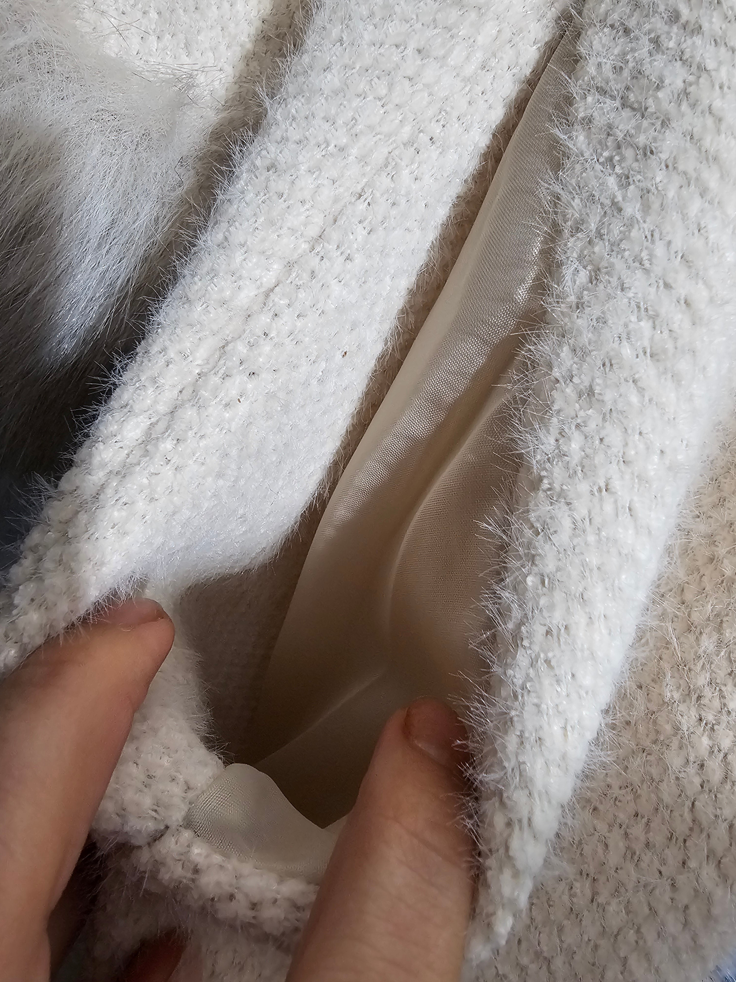 Elegante Damen-Winterjacke mit Kunstfell, Beige M-XXL