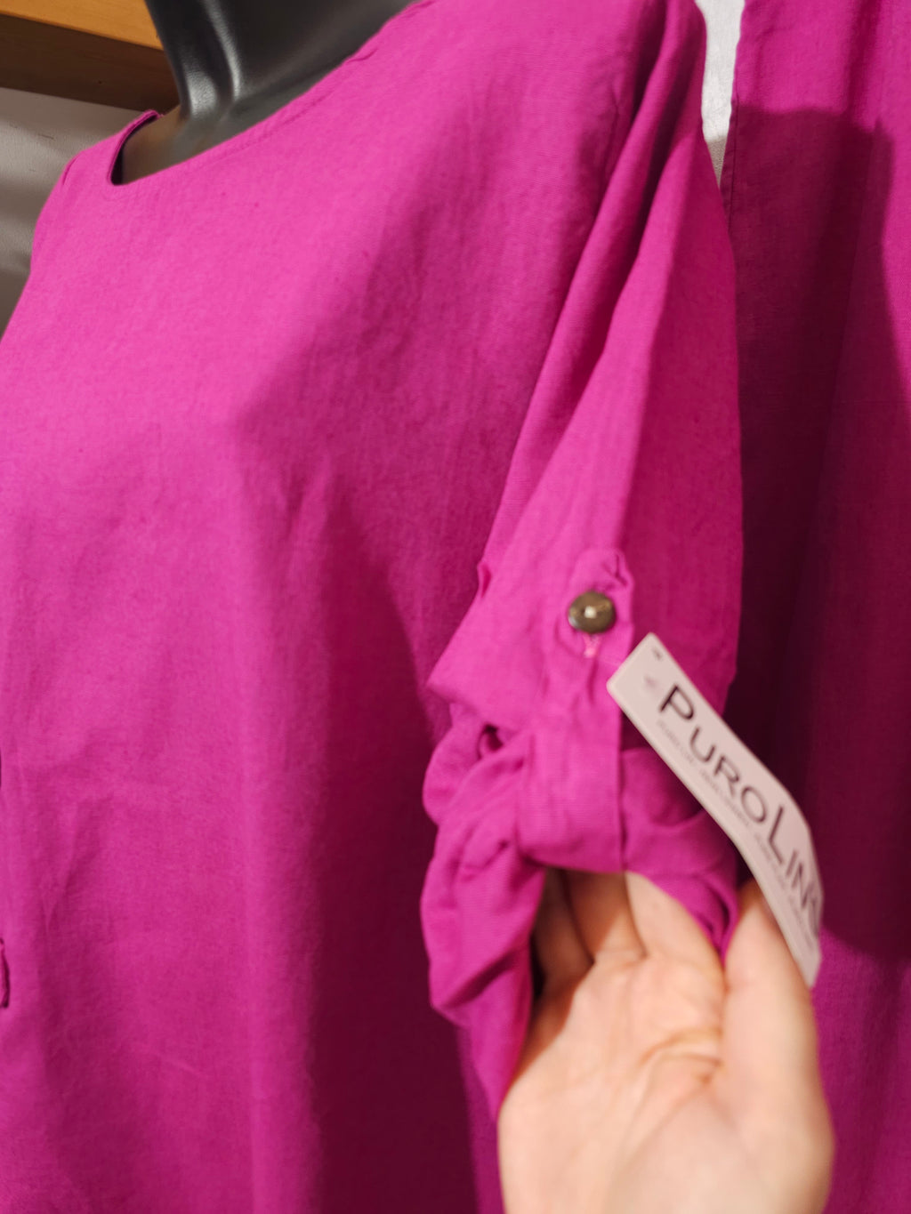 Zweiteiliges Leinen-Baumwoll-Set aus Italien – Oversize Tunika & Weite Hose