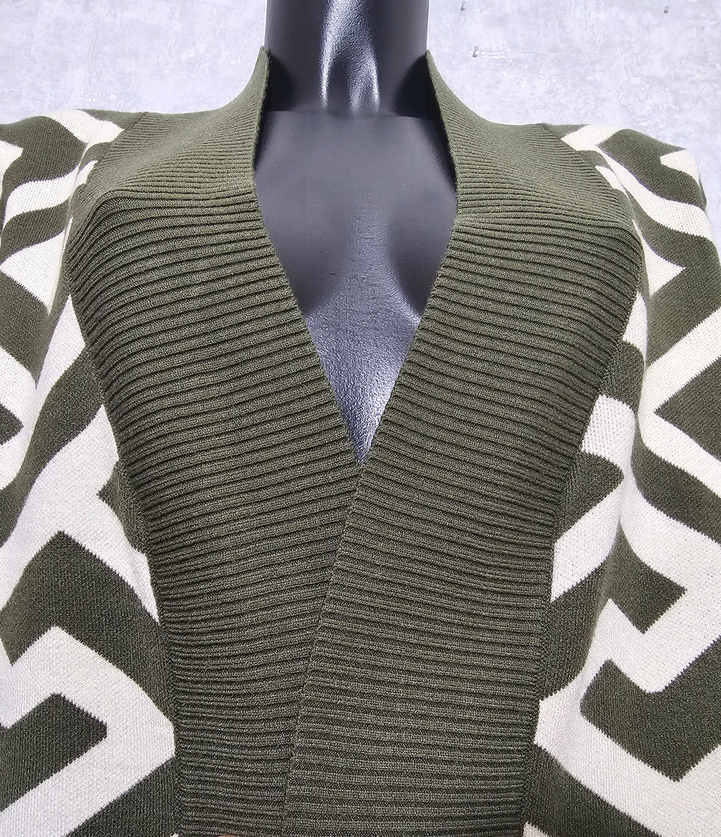 Eleganter langer Cardigan  – hochwertig, weich & warm –  L/XL