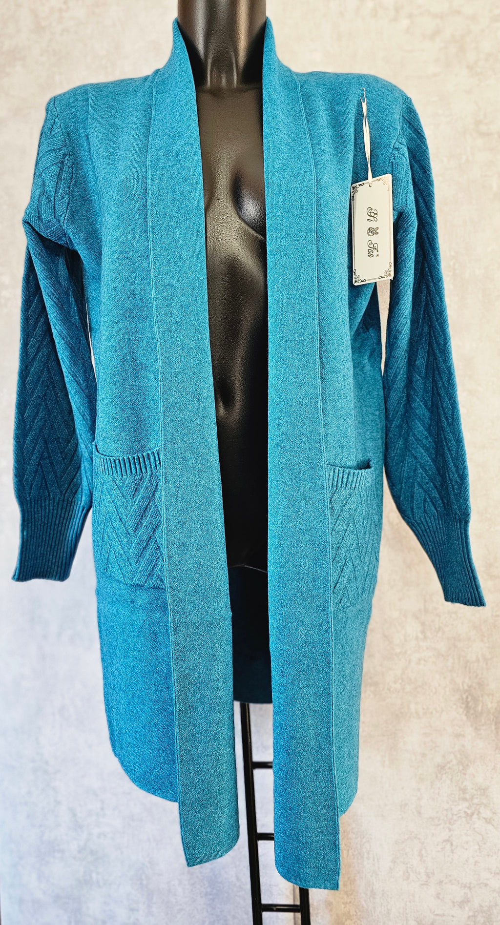 Eleganter Longcardigan mit Strickdetails – Perfekt für Herbst & Winter