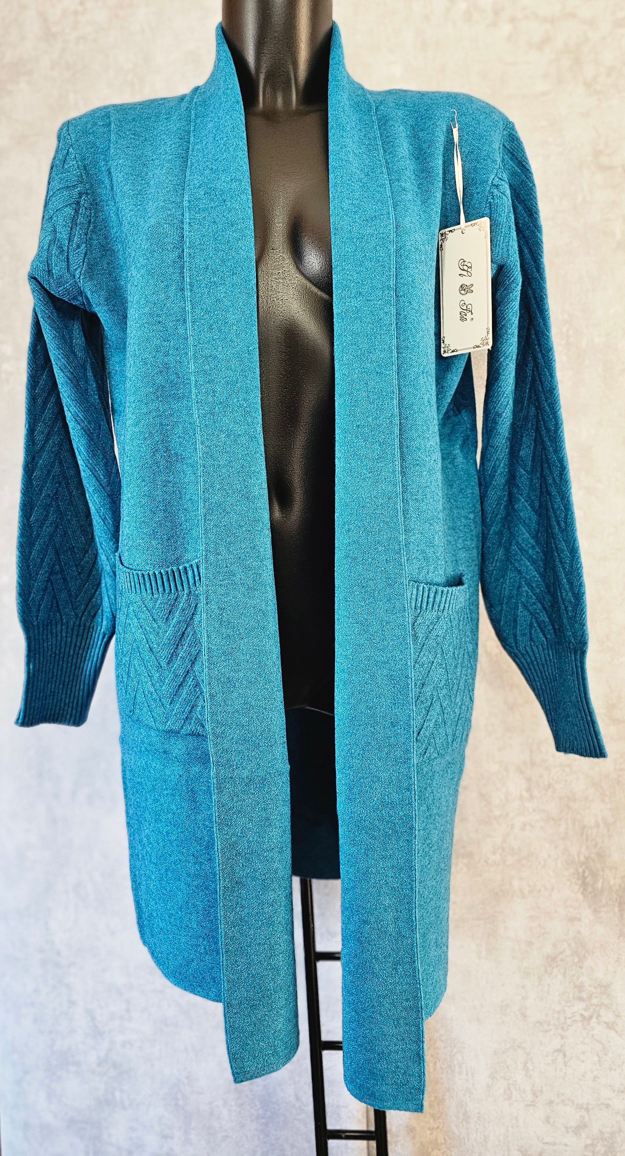 Eleganter Longcardigan mit Strickdetails – Perfekt für Herbst & Winter