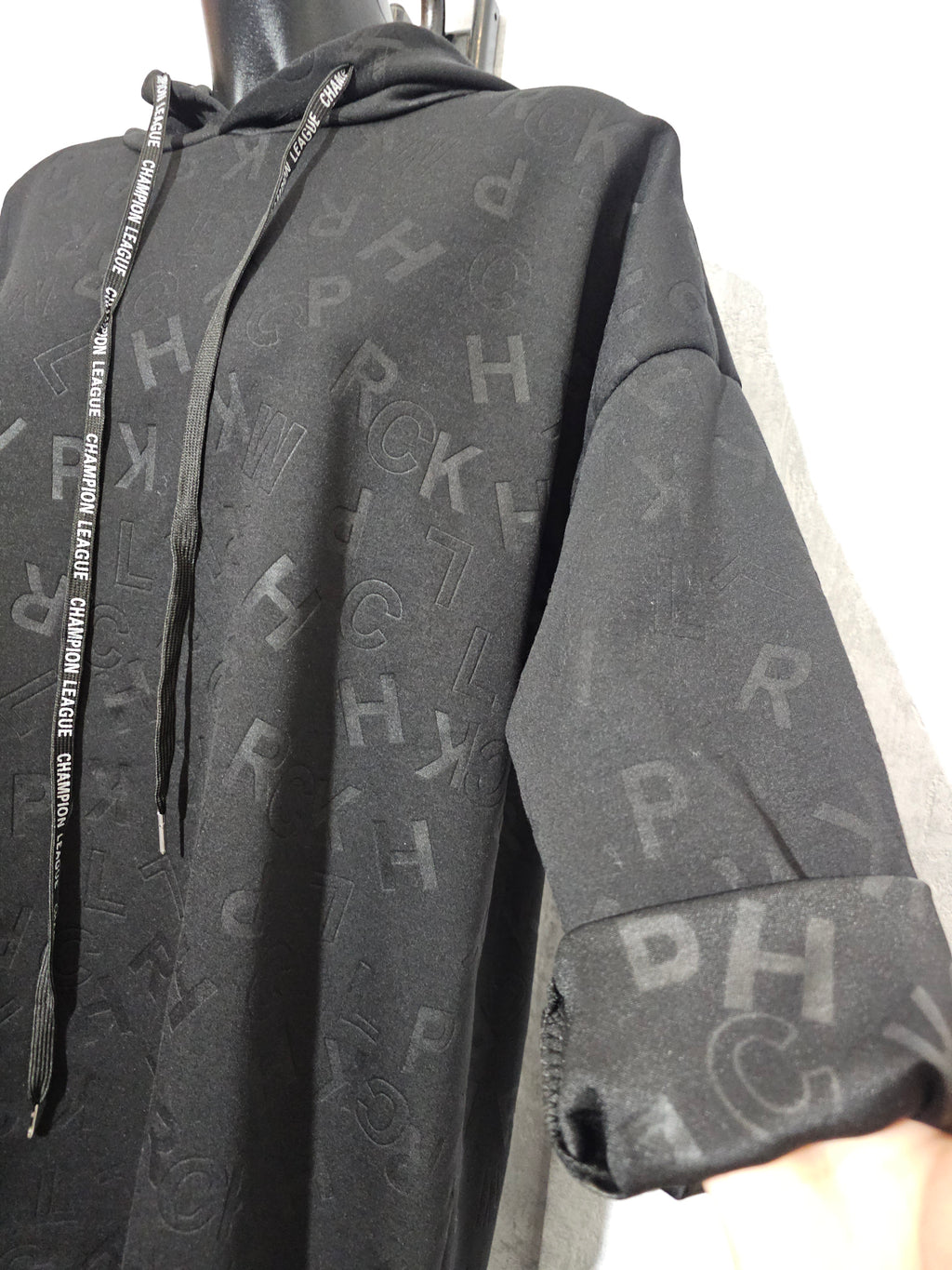 Long-Hoodie Oversize XL-3XL • Kapuzenpullover • Made in Italy – Beige / Rot / Schwarz