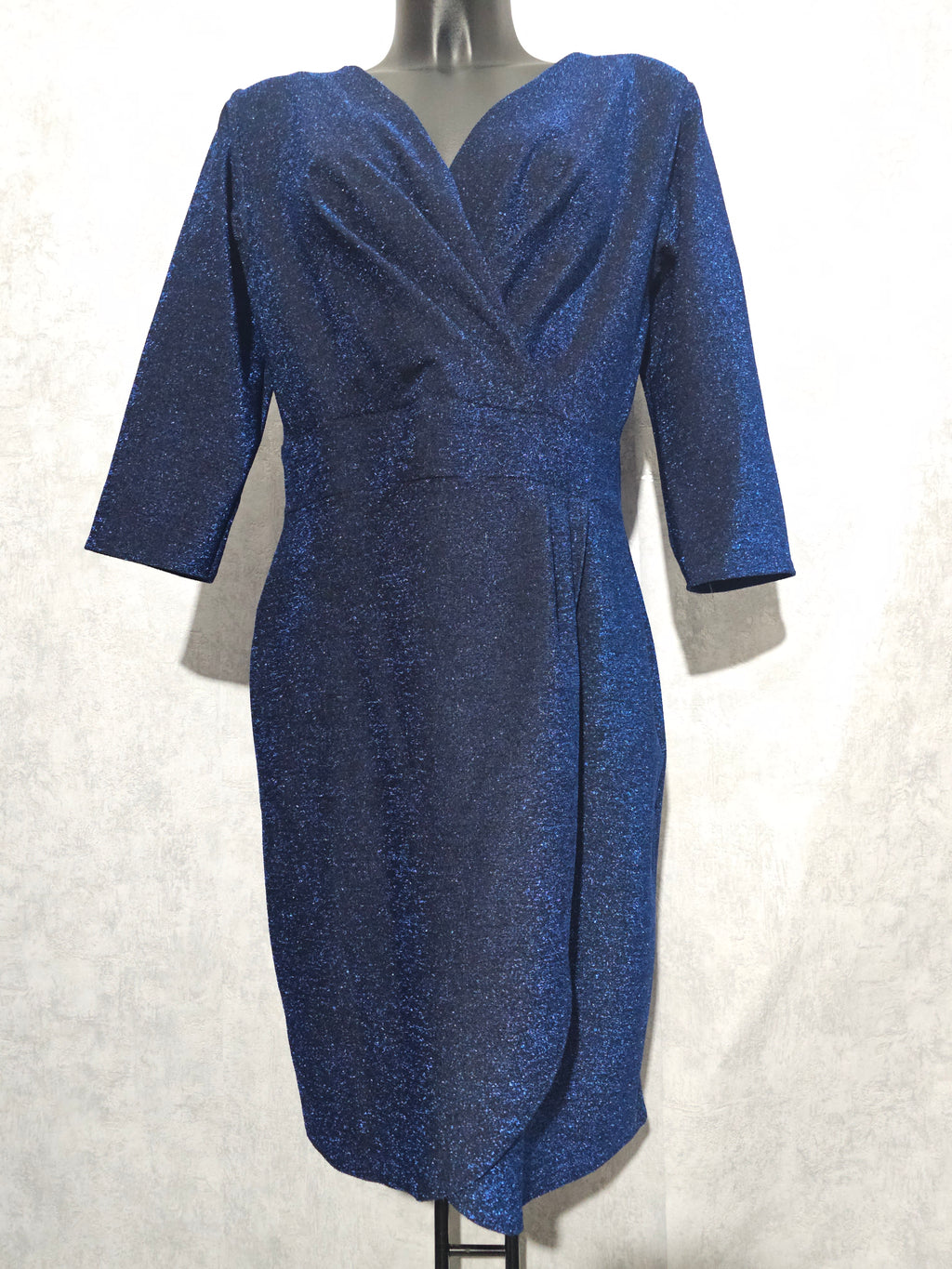 Festliches Glitzerkleid – Blau | 48 & 52