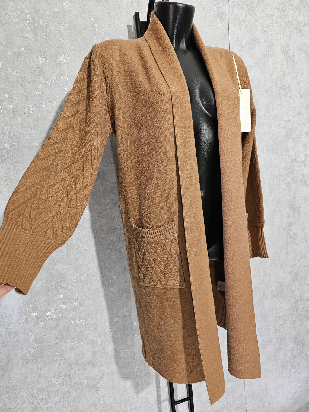 Eleganter Longcardigan mit Strickdetails – Perfekt für Herbst & Winter