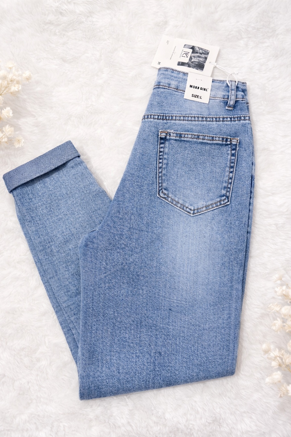 High-Waist Jeans mit Strassdetails | 7/8 Slim Fit