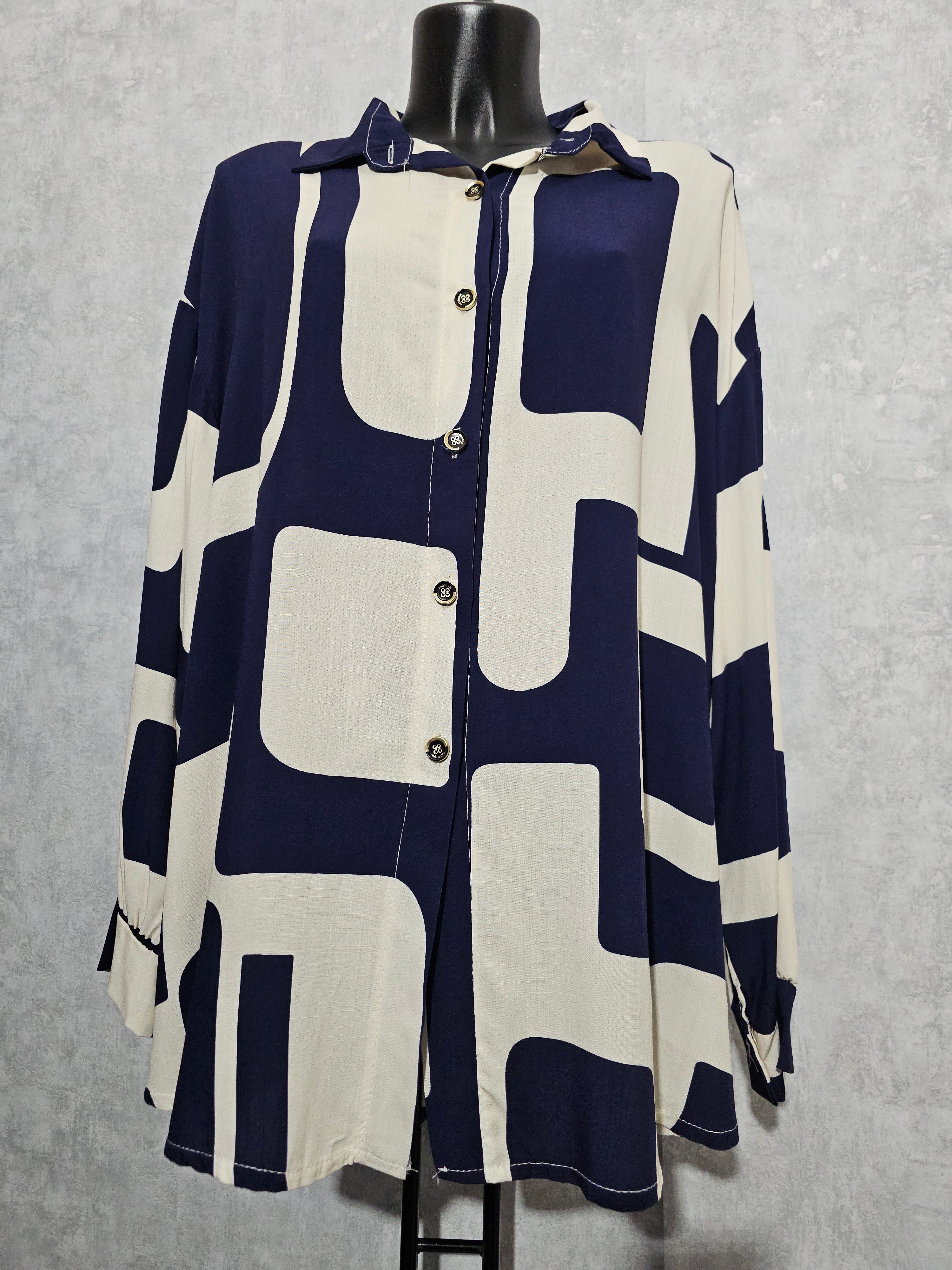 Elegante Oversize-Bluse für Damen – Made in Italy – XXL bis XXXL