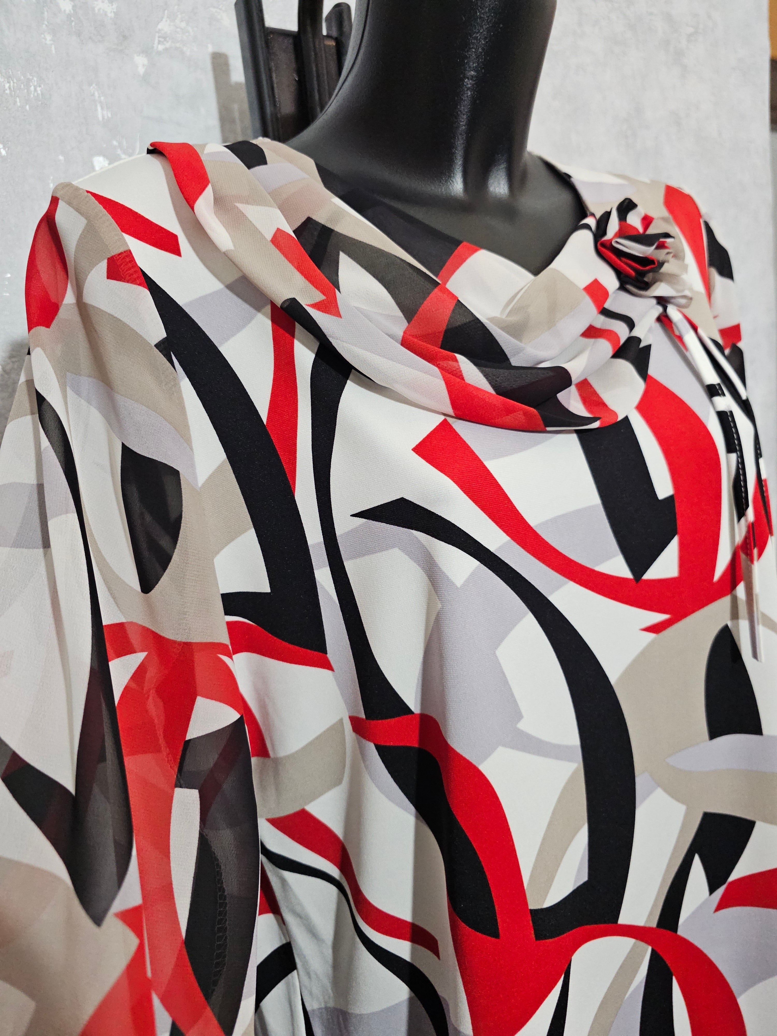 Elegante Damenbluse mit Muster – Lockerer Schnitt | L–4XL