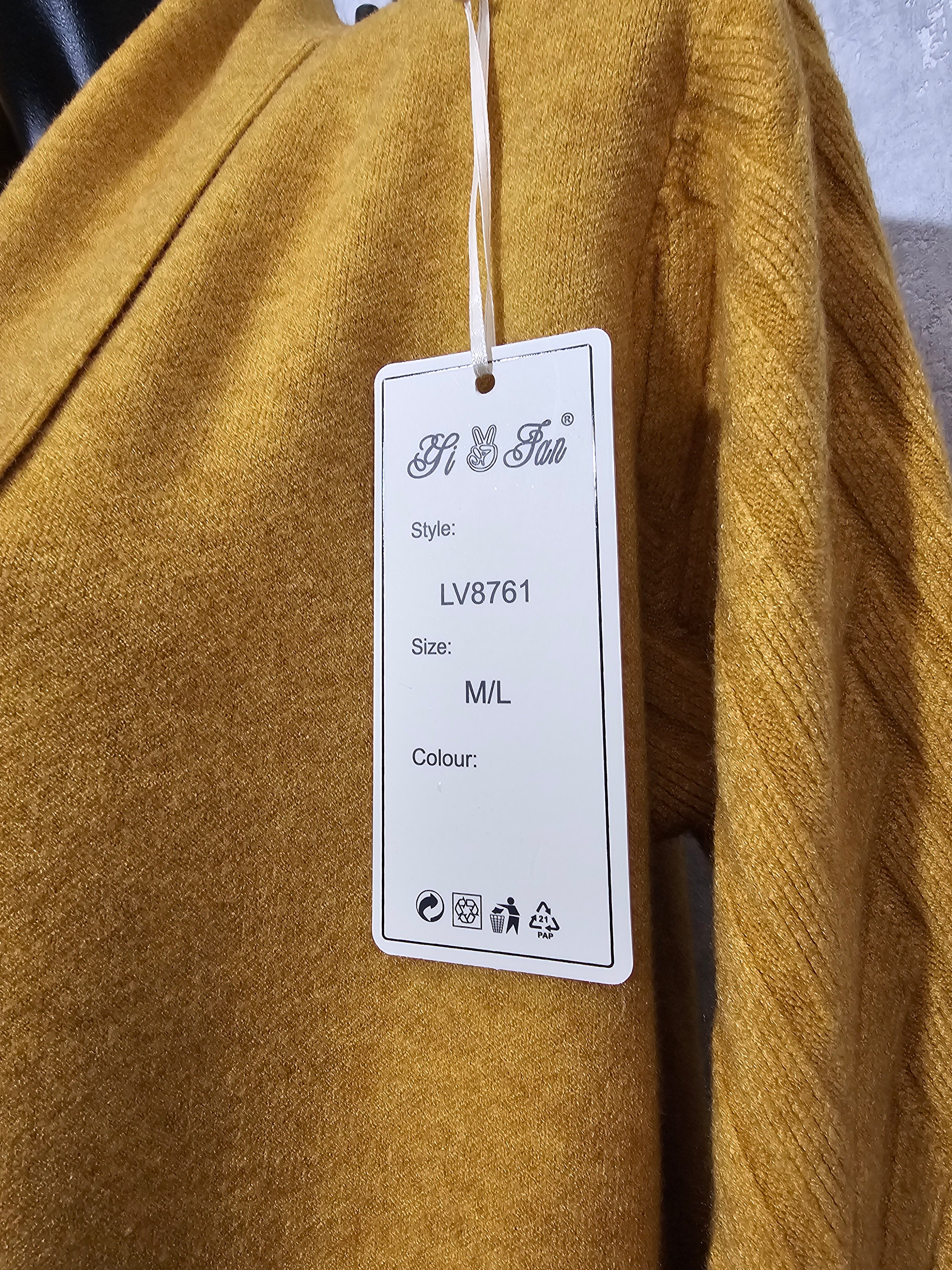 Eleganter Strick-Cardigan in Gelb