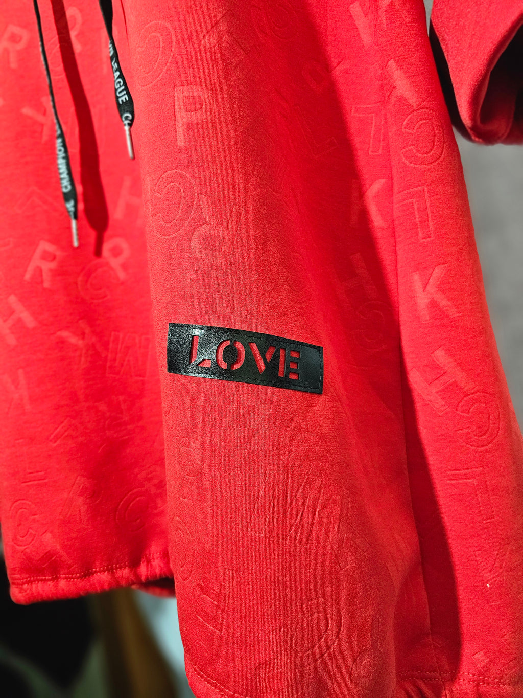 Long-Hoodie Oversize XL-3XL • Kapuzenpullover • Made in Italy – Beige / Rot / Schwarz