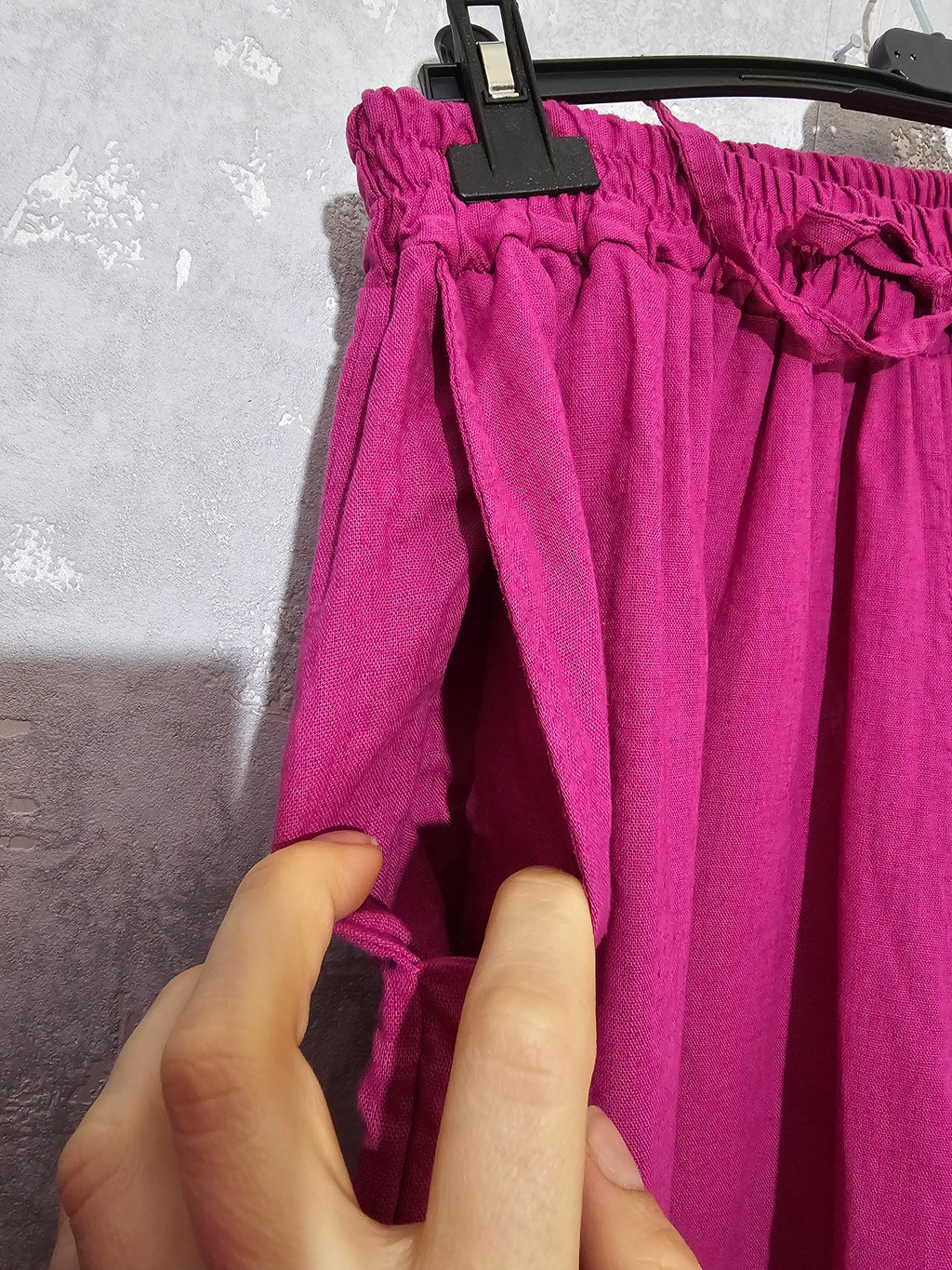 Zweiteiliges Leinen-Baumwoll-Set aus Italien – Oversize Tunika & Weite Hose