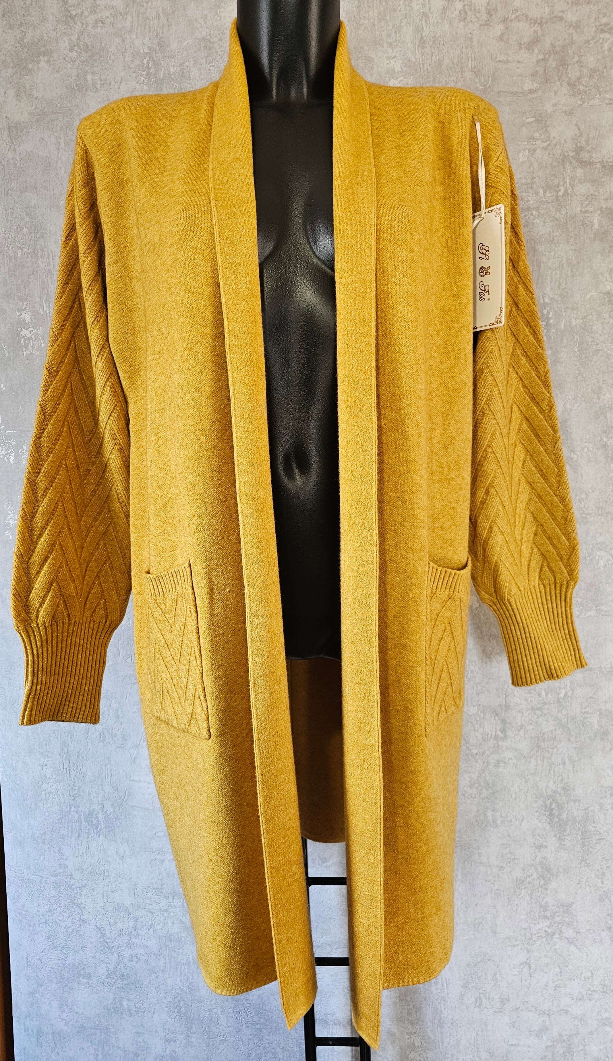 Eleganter Longcardigan mit Strickdetails – Perfekt für Herbst & Winter