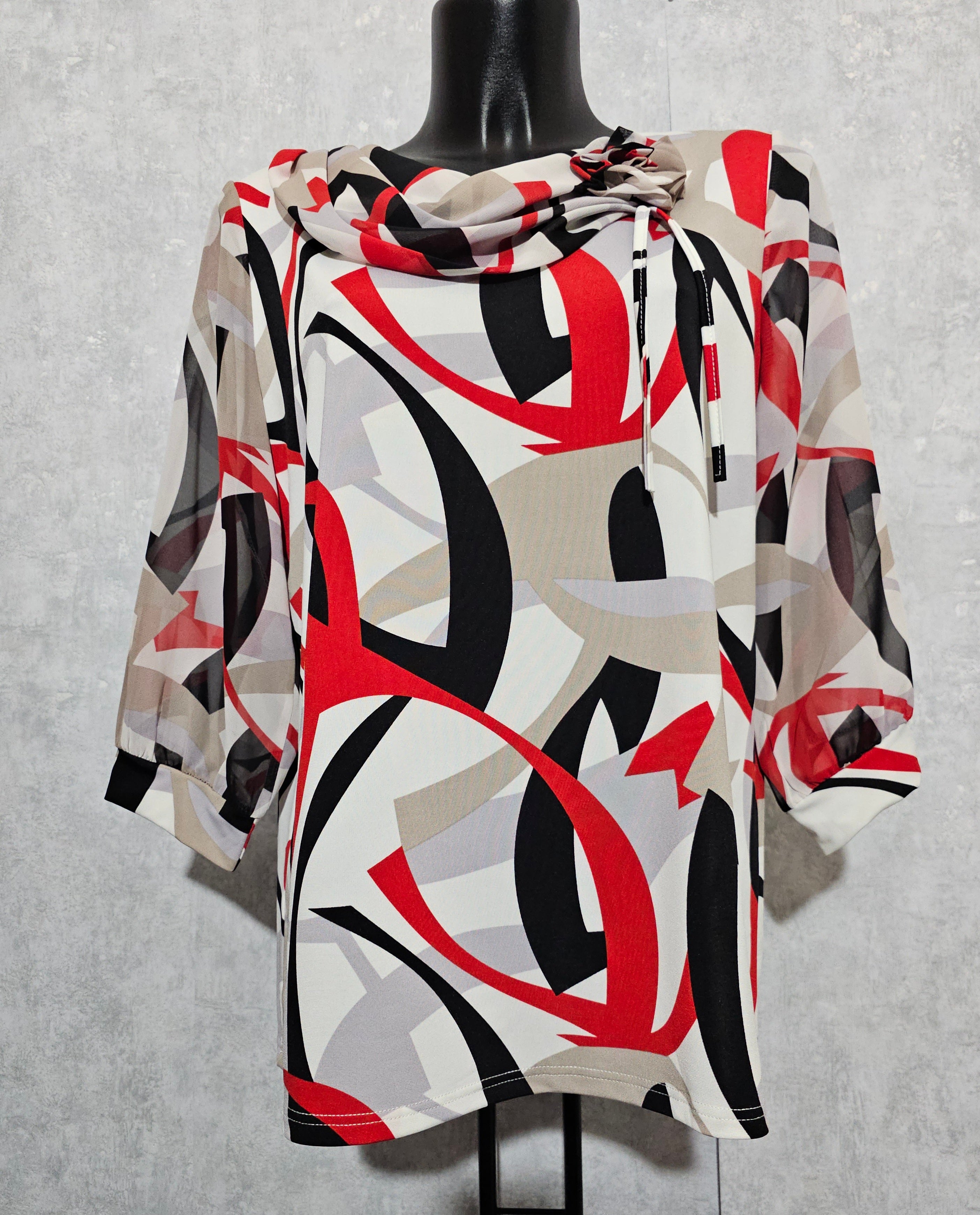 Elegante Damenbluse mit Muster – Lockerer Schnitt | L–4XL