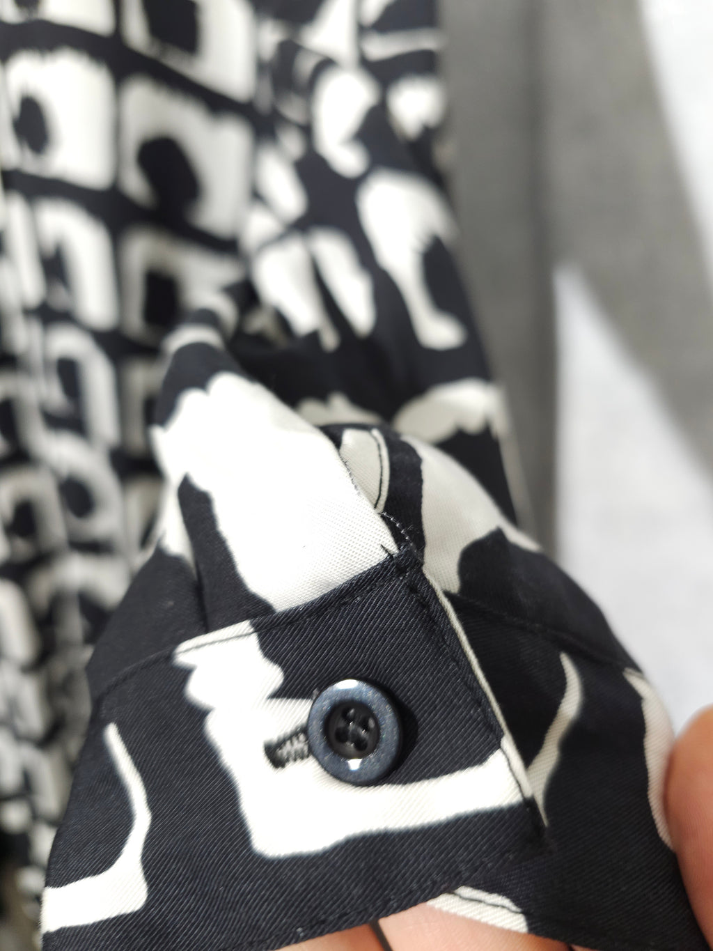 Schwarz-Weiße Oversize Tunika mit Tüll – Langarm | XXL–XXXL