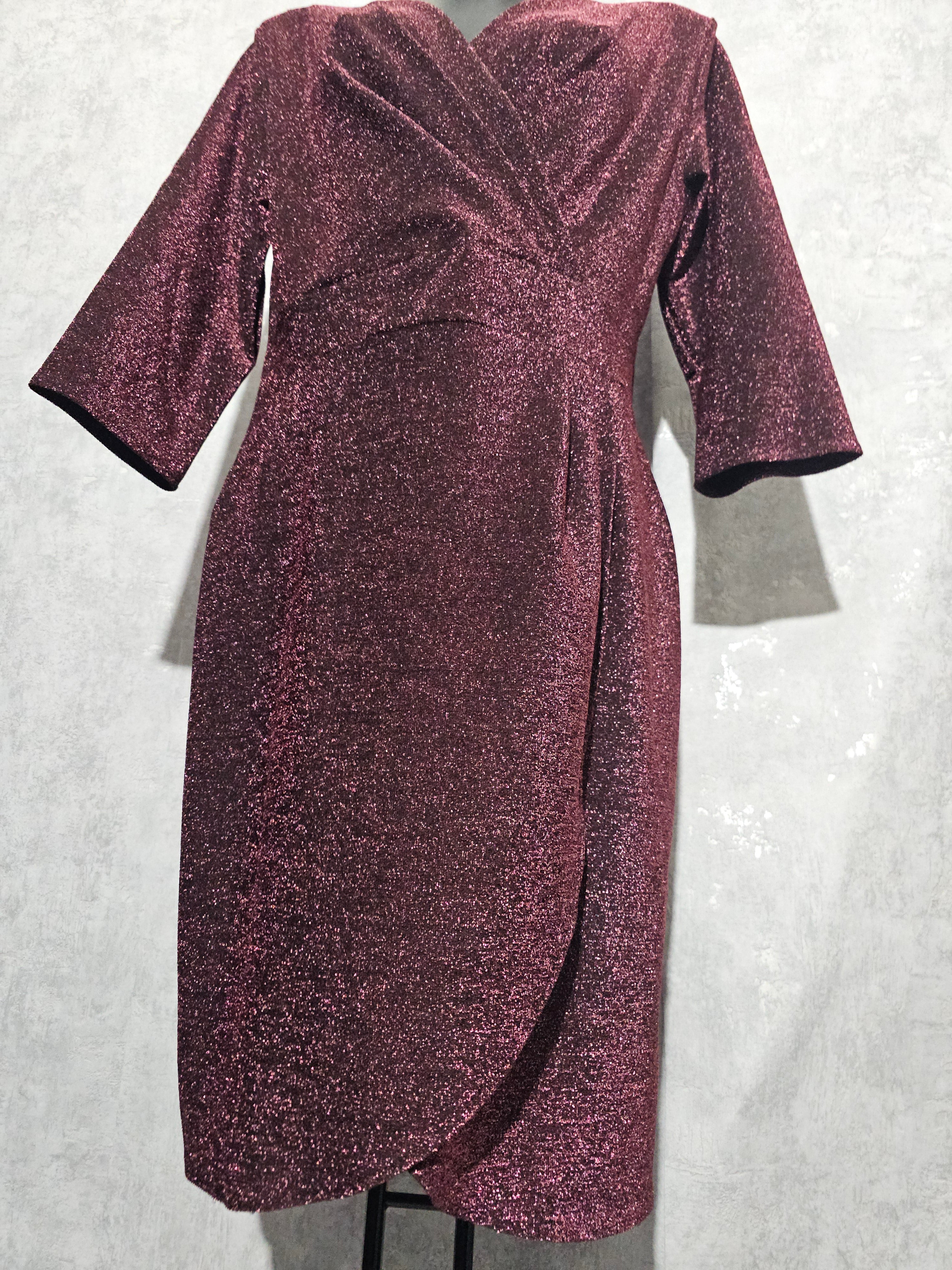 Festliches Glitzerkleid – Rosa | 46 & 52