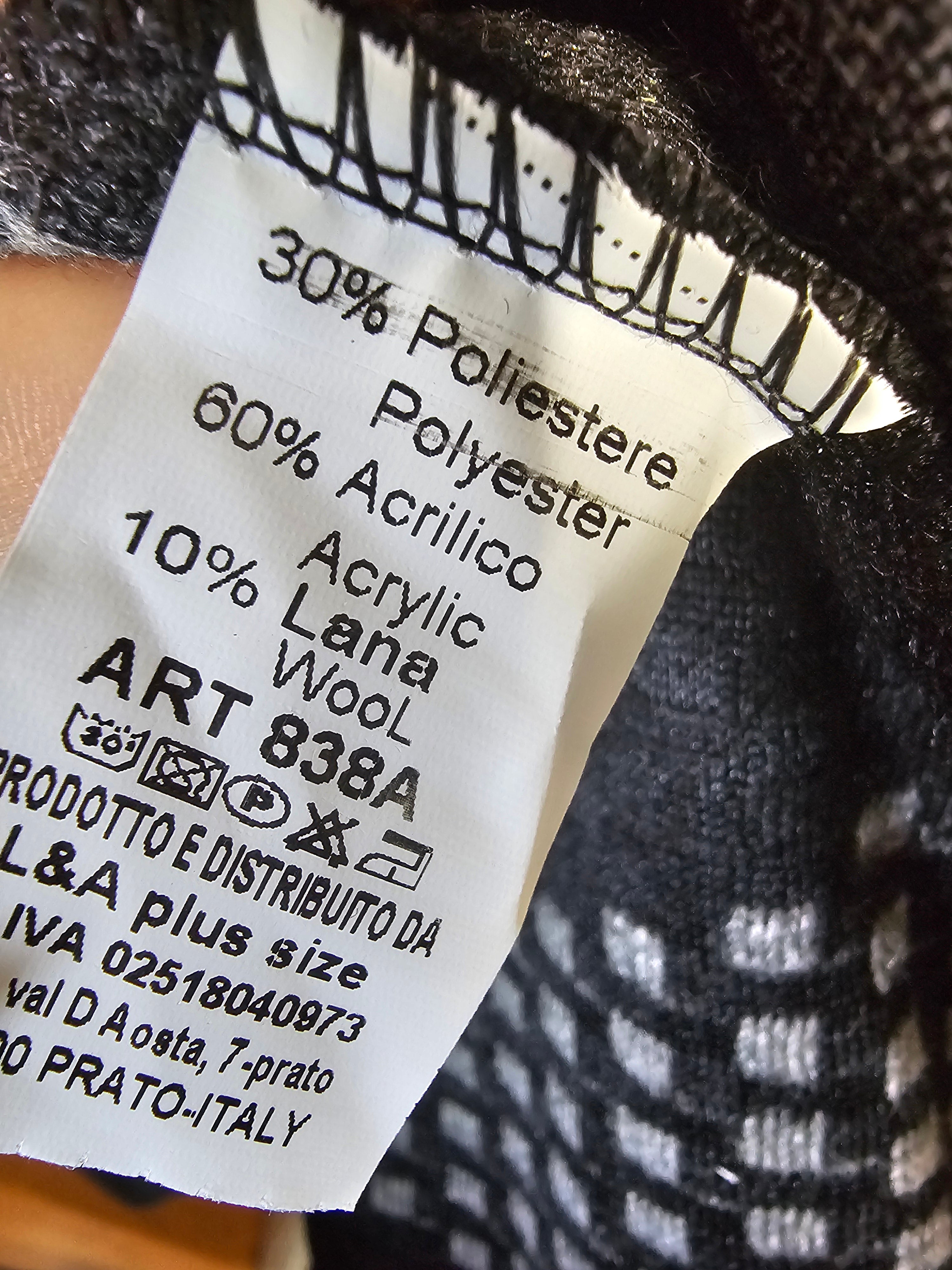 Oversize Cardigan mit Muster – Plus Size Strickjacke Made in Italy
