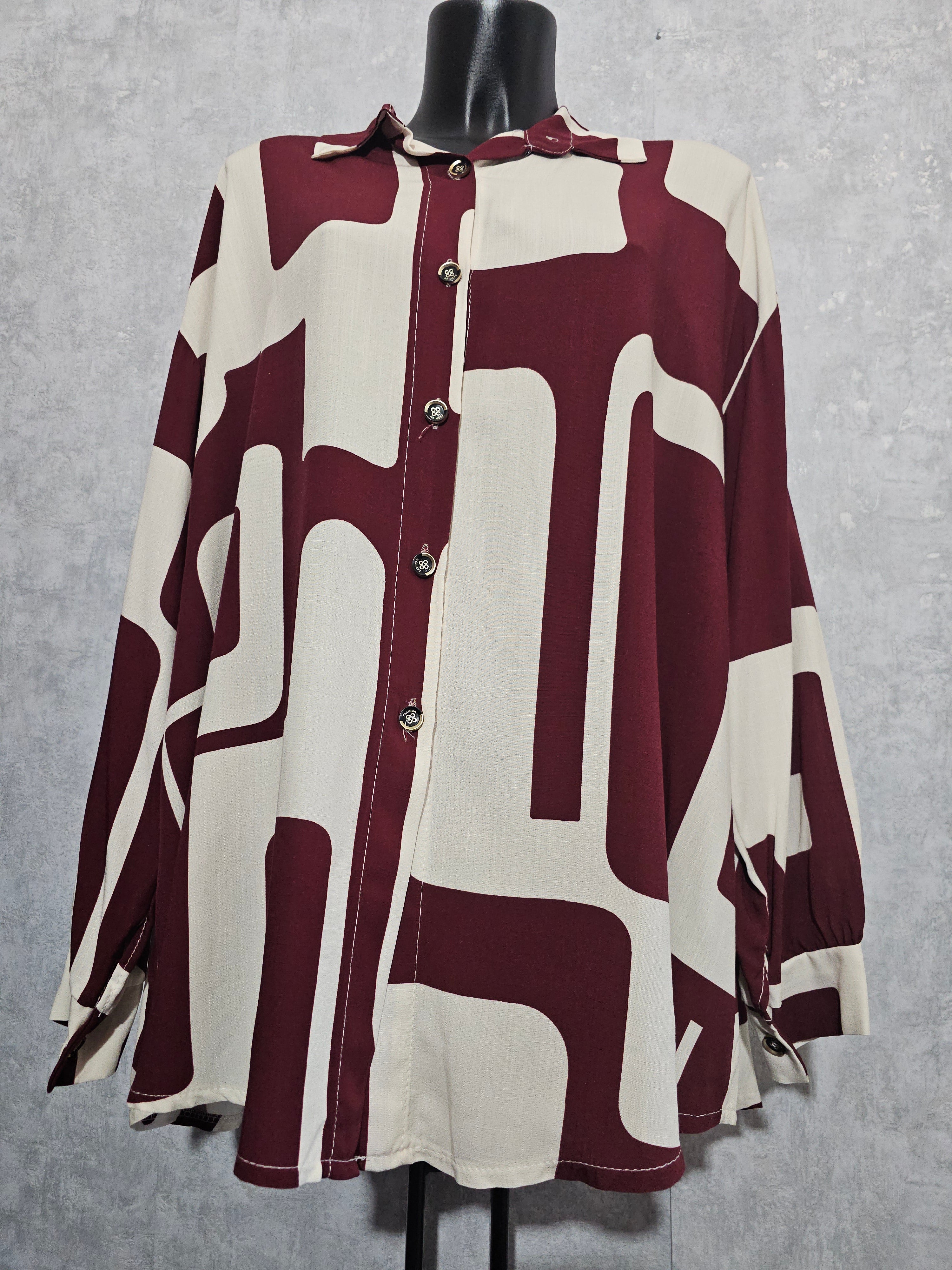 Elegante Oversize-Bluse für Damen – Made in Italy – XXL bis XXXL