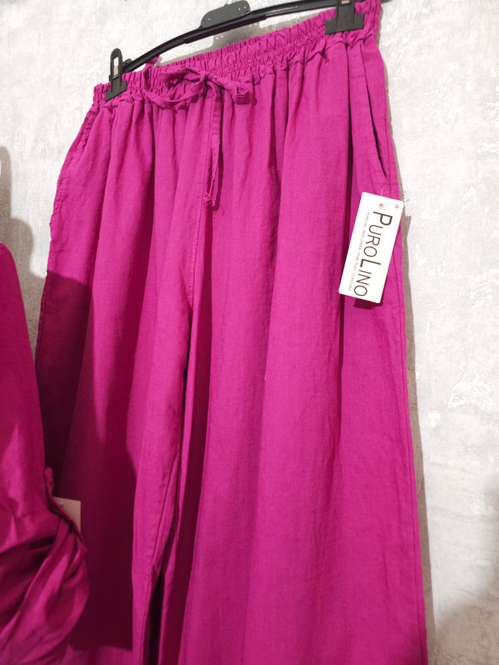 Zweiteiliges Leinen-Baumwoll-Set aus Italien – Oversize Tunika & Weite Hose