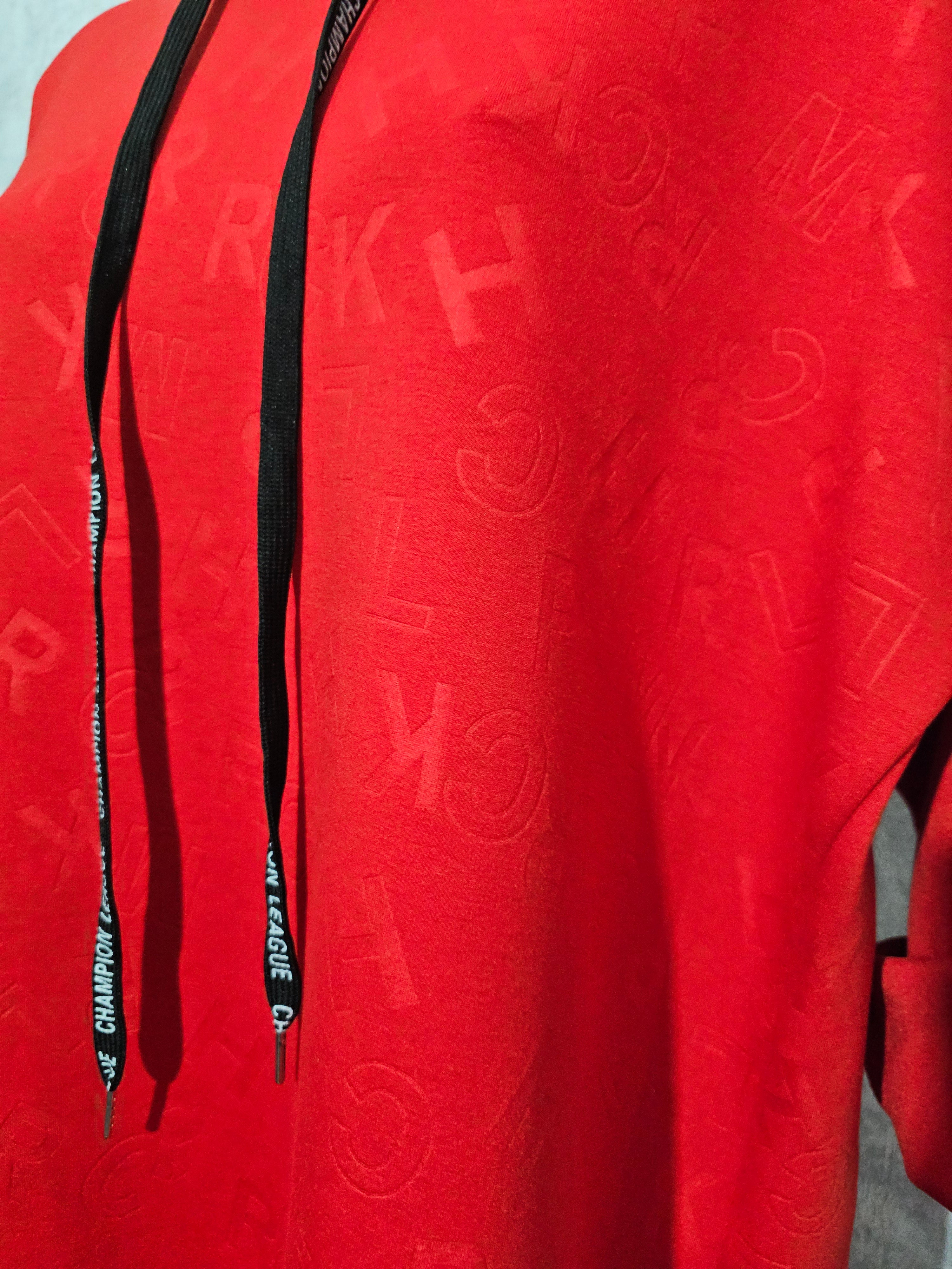 Long-Hoodie Oversize XL-3XL • Kapuzenpullover • Made in Italy – Beige / Rot / Schwarz