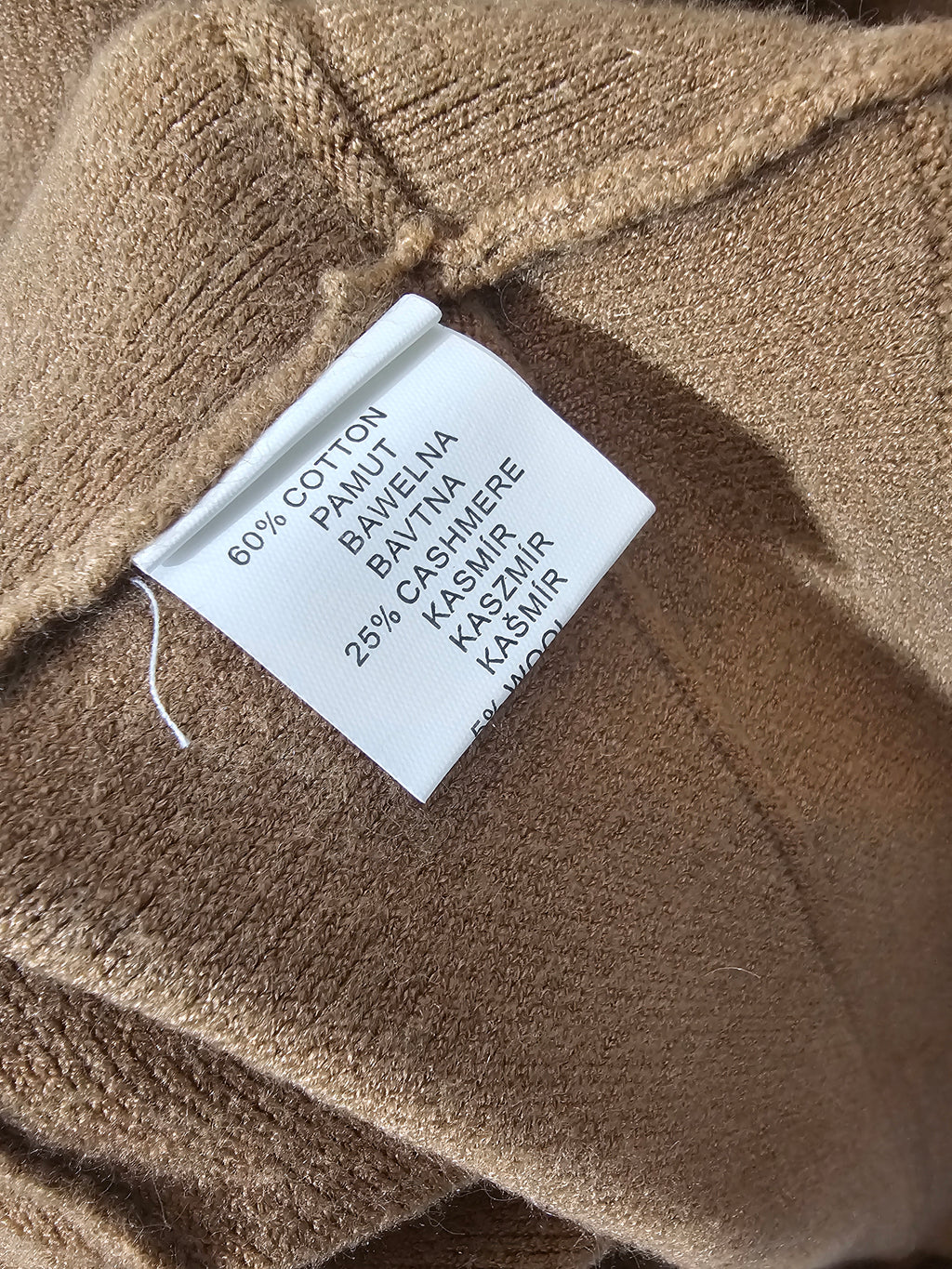 LUNA Knit Dress – Cashmere Mix | Warm Camel Brown | XL/XXL