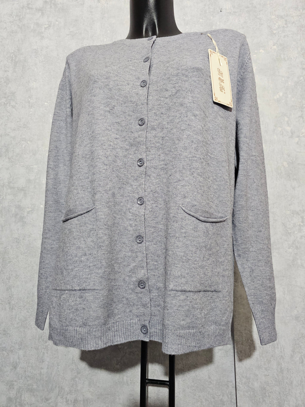 Luxus Cashmere-Mix Cardigan – Weiche Oversize Strickjacke mit Knöpfen – Plus Size XXL XXXL