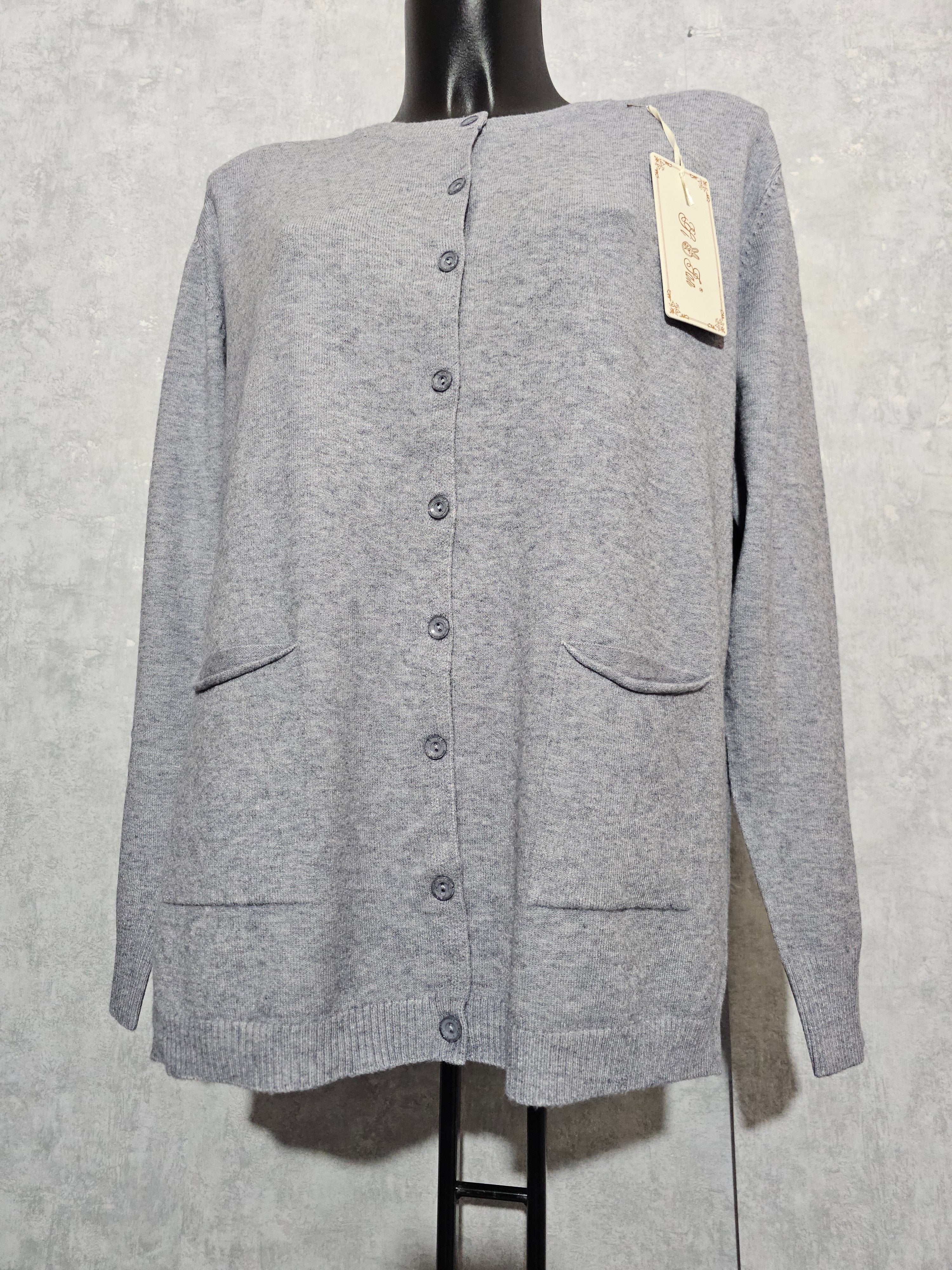 Luxus Cashmere-Mix Cardigan – Weiche Oversize Strickjacke mit Knöpfen – Plus Size XXL XXXL