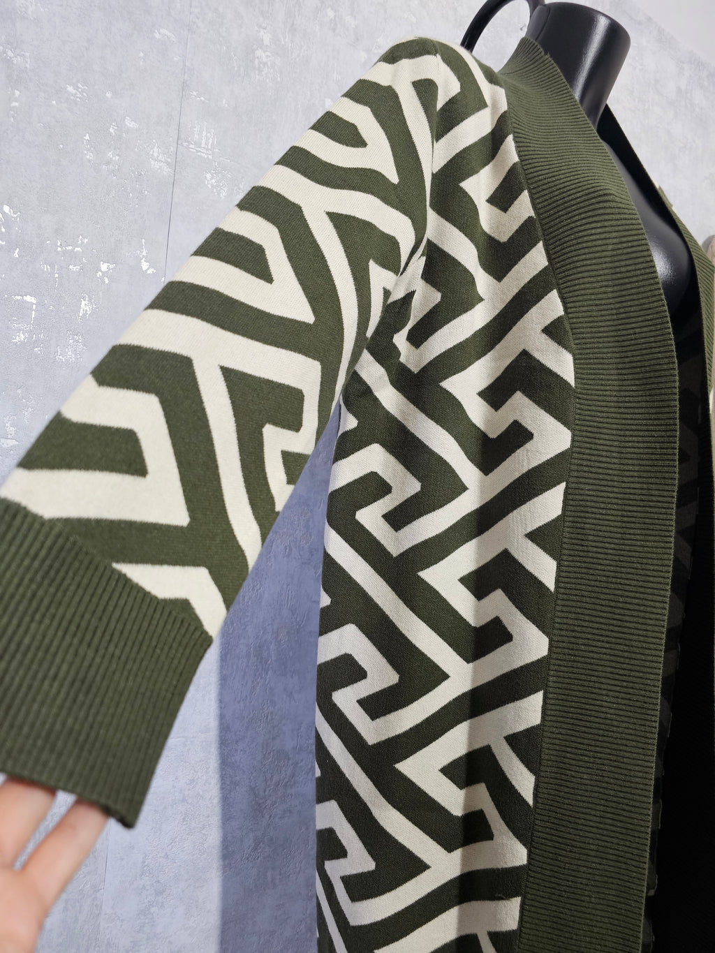 Eleganter langer Cardigan  – hochwertig, weich & warm –  L/XL