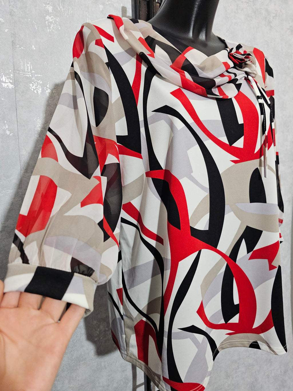 Elegante Damenbluse mit Muster – Lockerer Schnitt | L–4XL