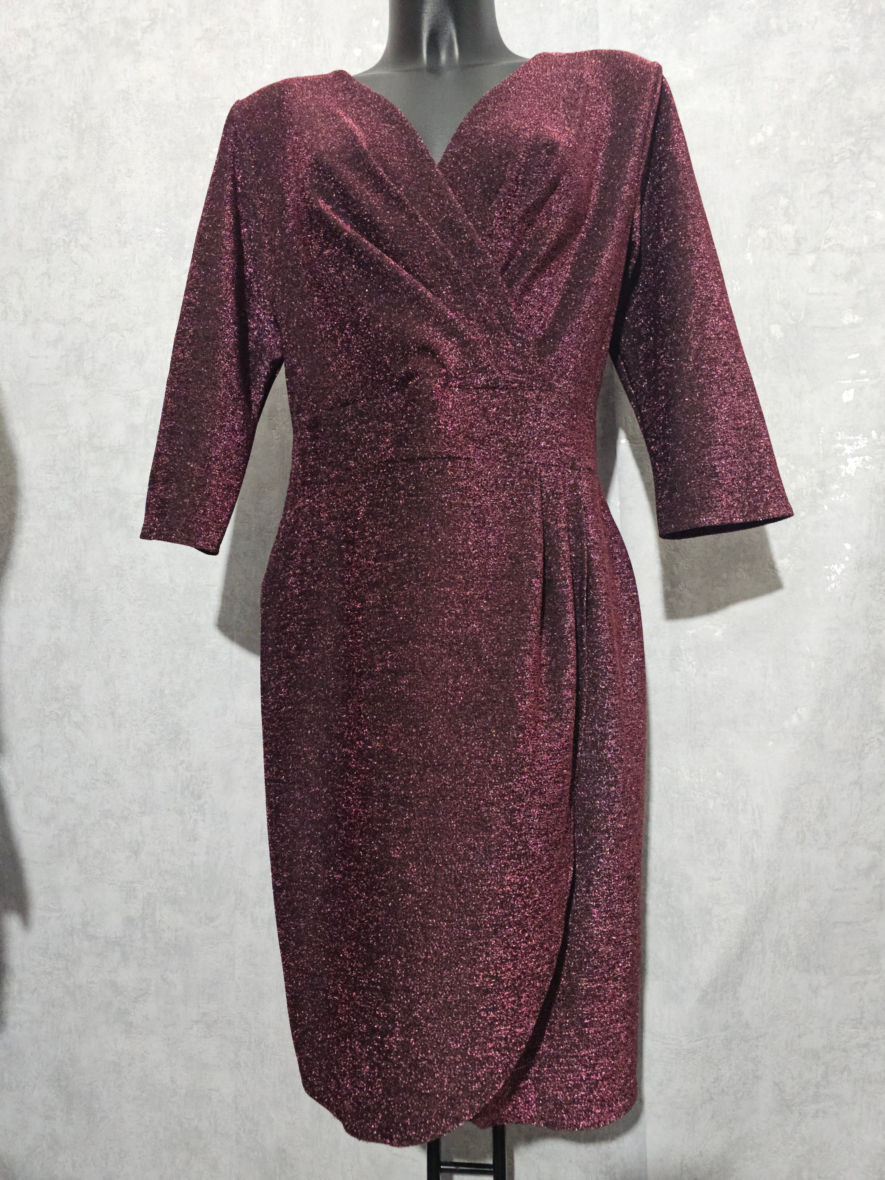 Festliches Glitzerkleid – Rosa | 46 & 52