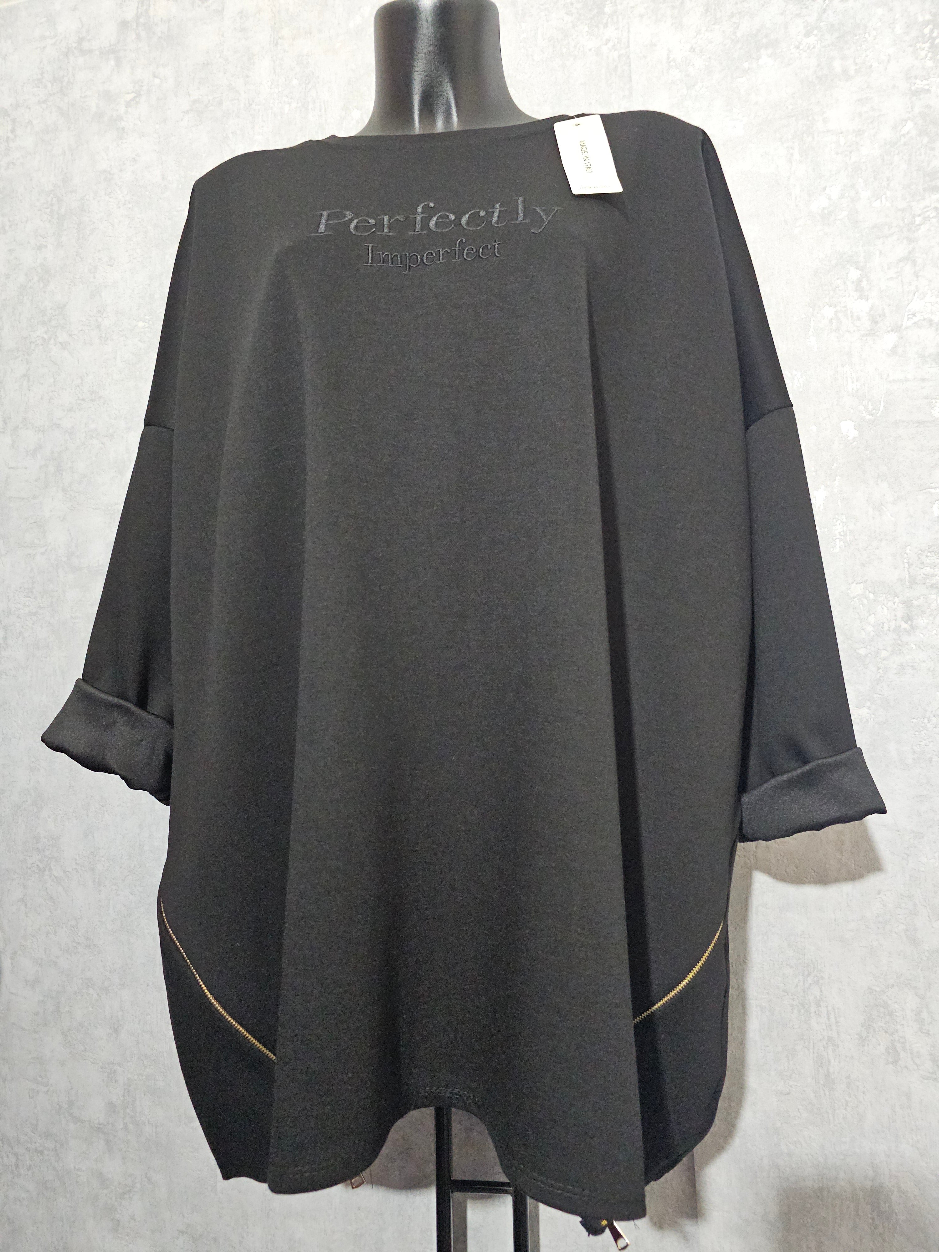 Oversize Tunika “Perfectly Imperfect” – Made in Italy – 3XL–5XL – Weich, Elastisch & Modern